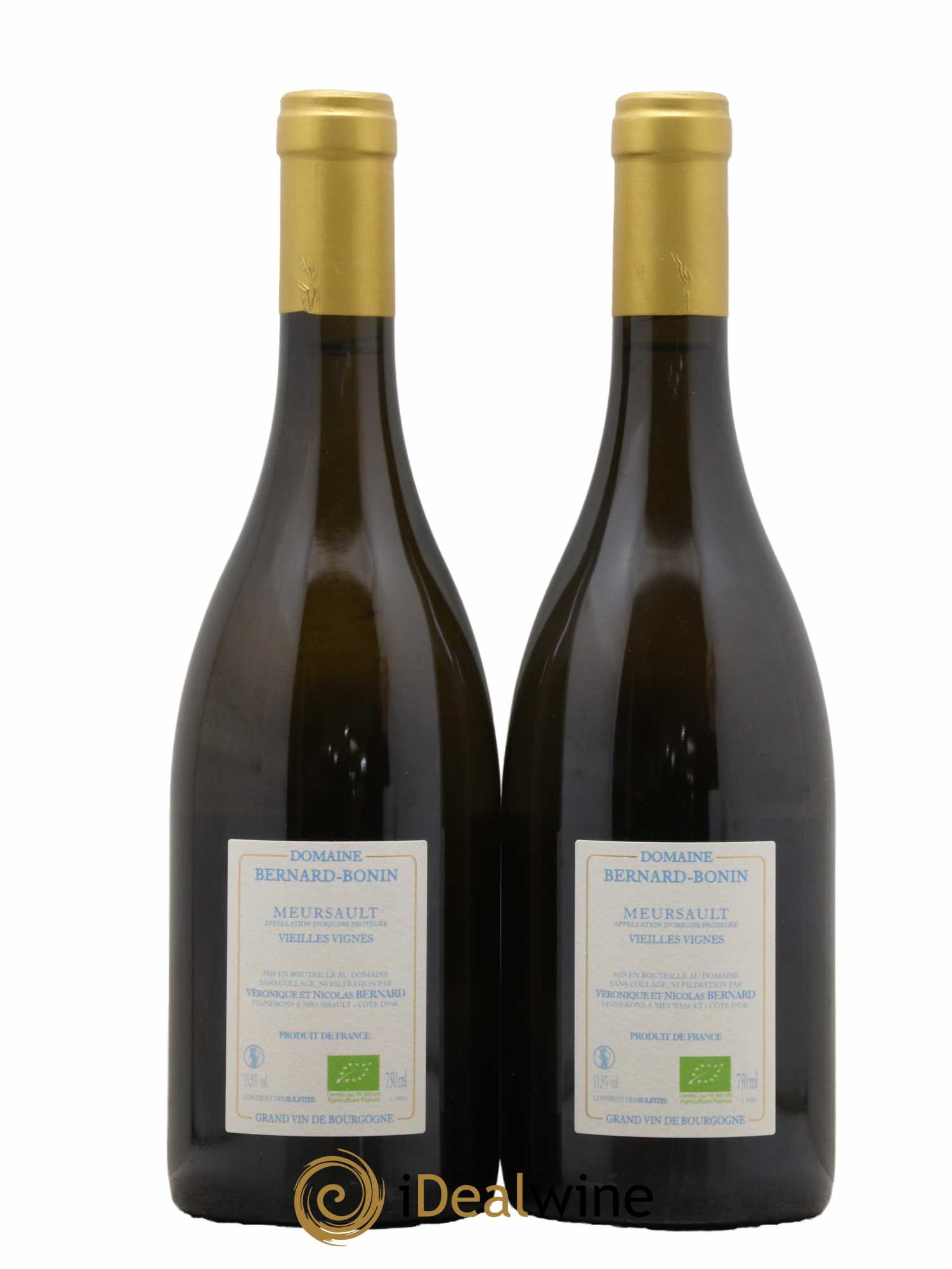 Meursault Vieilles Vignes Bernard Bonin 2019 - Lot de 2 bouteilles - 1