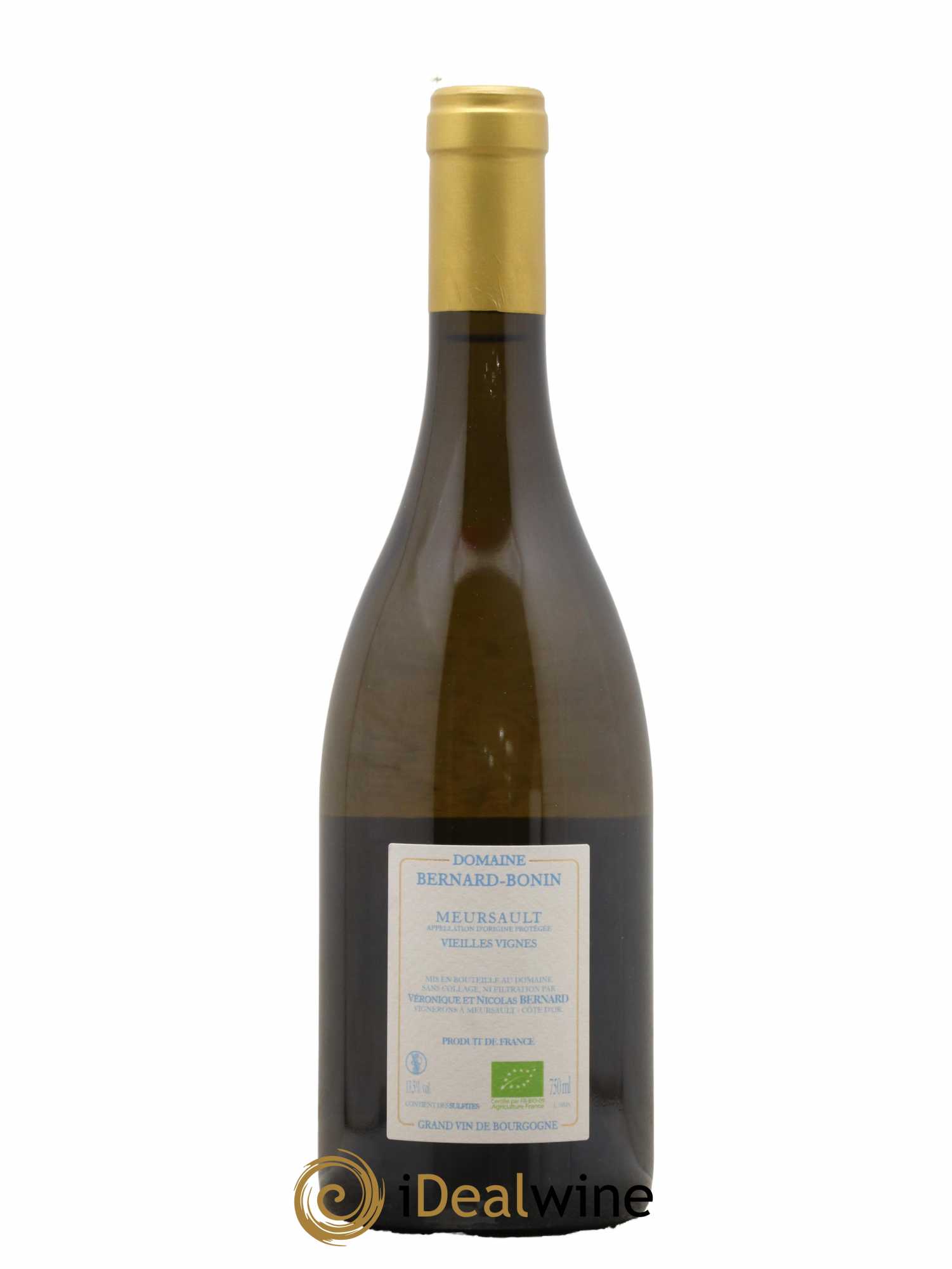 Meursault Vieilles Vignes Bernard Bonin 2019 - Lot de 1 bouteille - 1