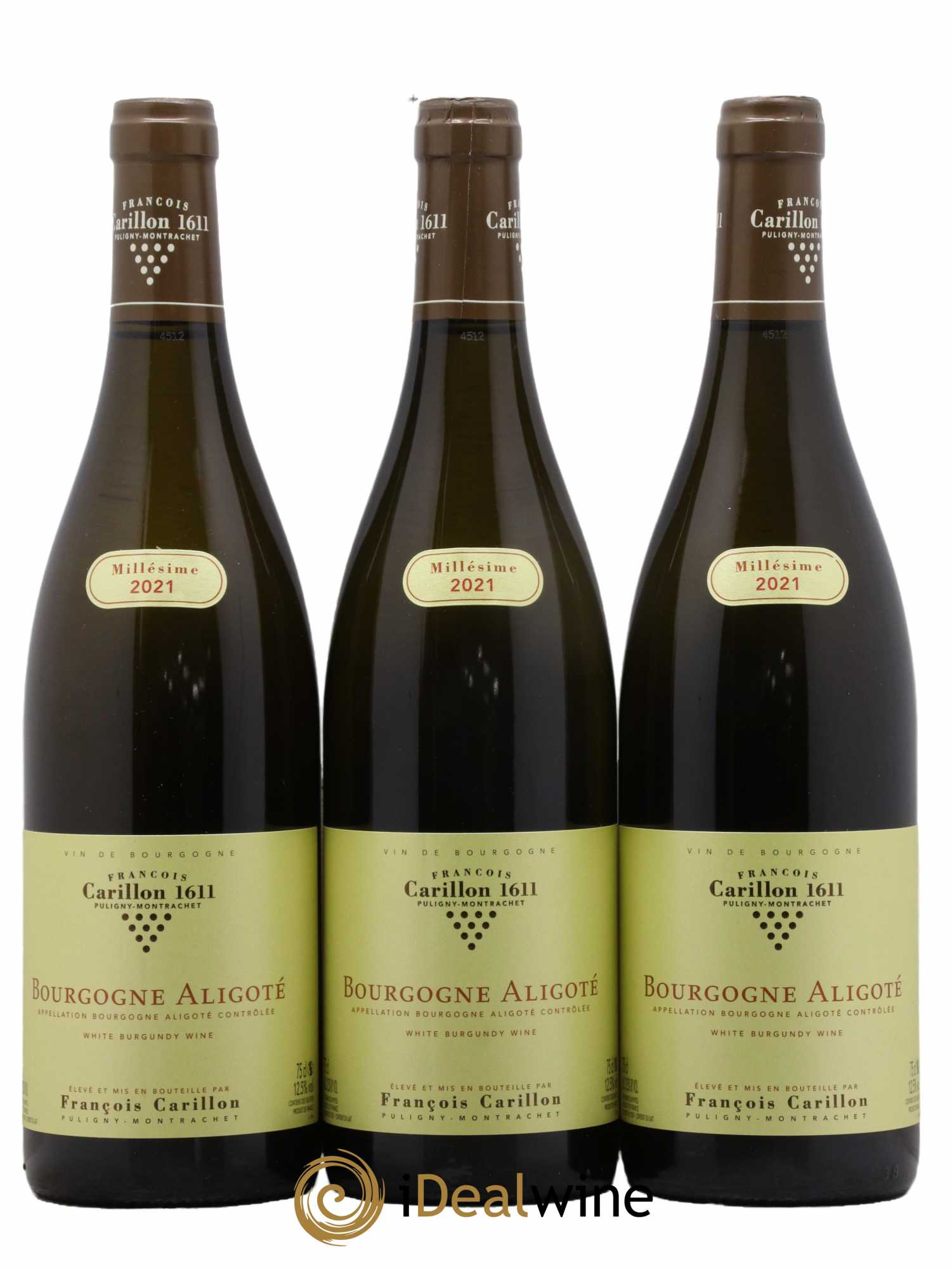 Bourgogne Aligoté François Carillon 2021 - Lot de 3 bouteilles - 0