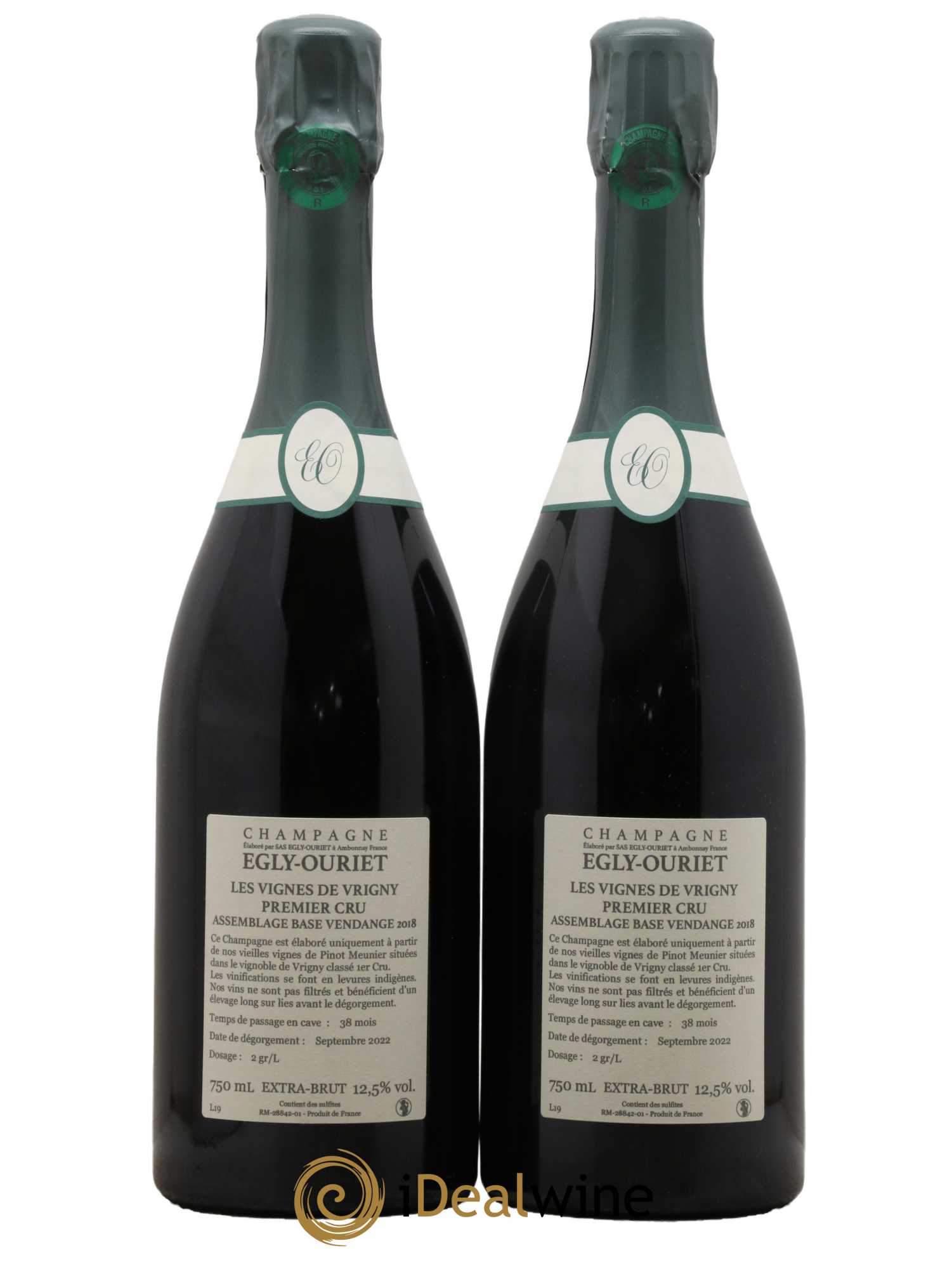 Vignes de Vrigny 1er Cru Brut Egly-Ouriet  - Lotto di 2 bottiglie - 1