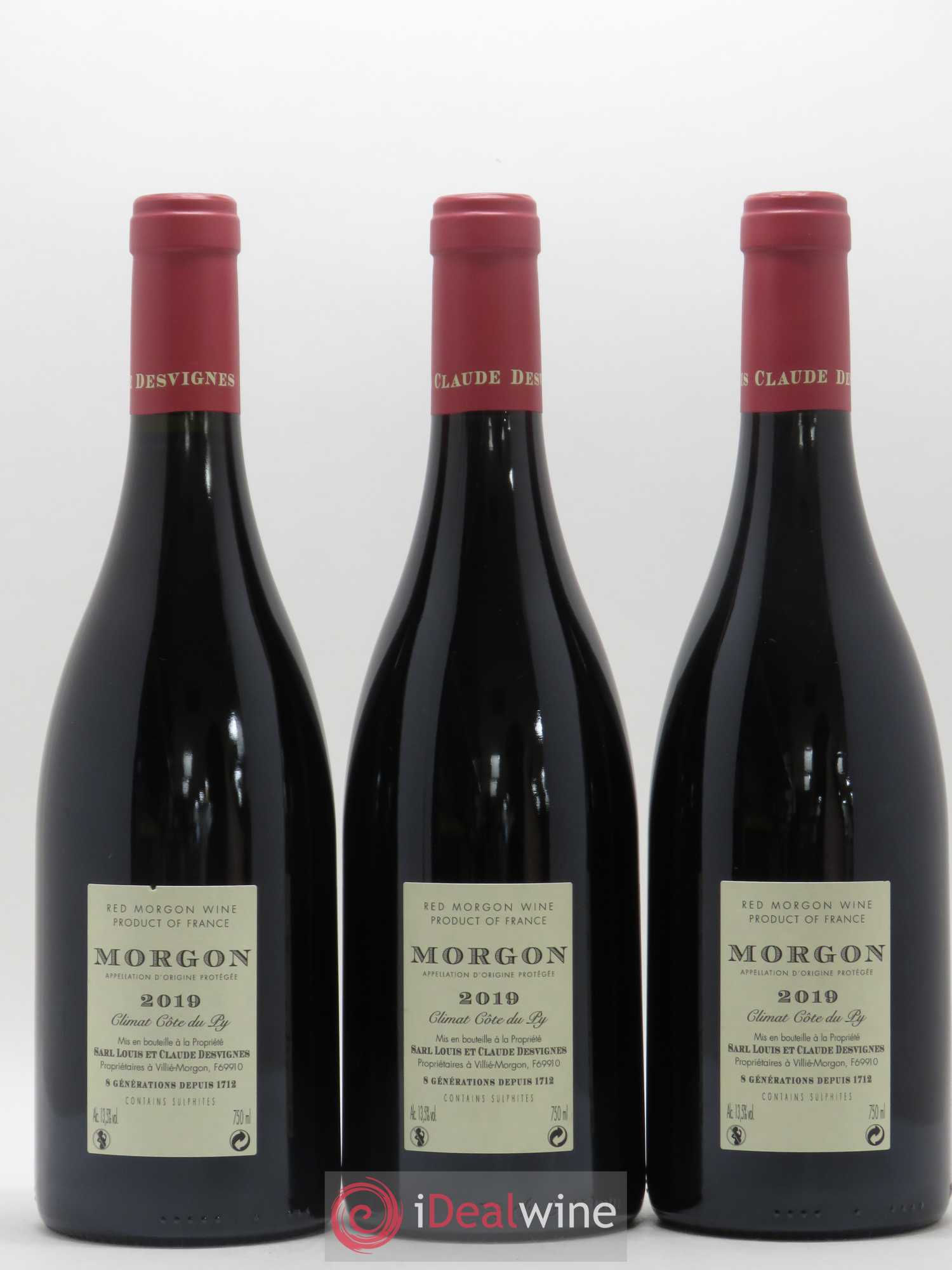 Morgon Côte du Py Louis-Claude Desvignes 2019 - Lot de 3 bouteilles - 1