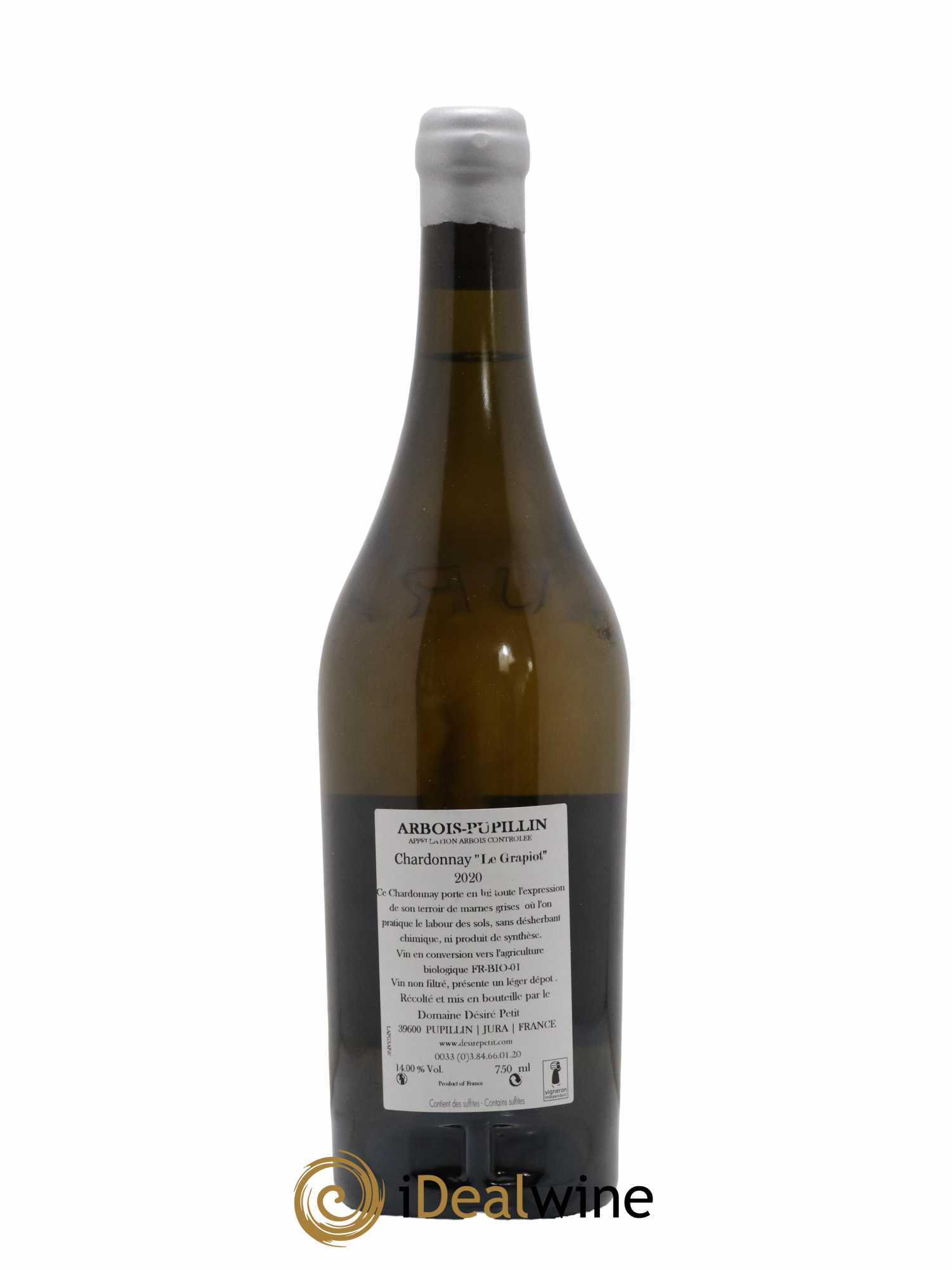 Arbois Pupillin Chardonnay Le Grapiot Domaine Désiré Petit 2020 - Lot de 1 bouteille - 1