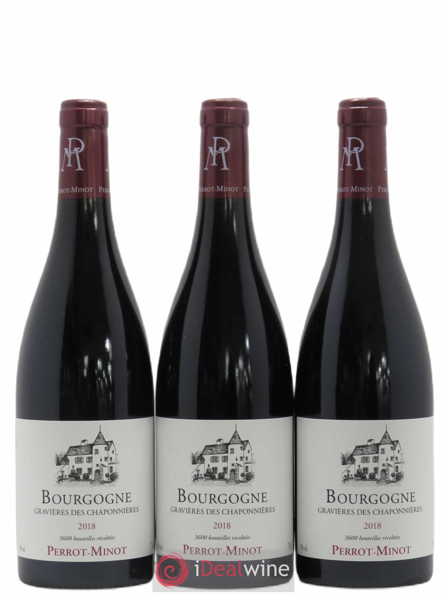 Bourgogne Gravieres de Chaponnieres Perrot Minot 2018 - Posten von 3 Flaschen - 0