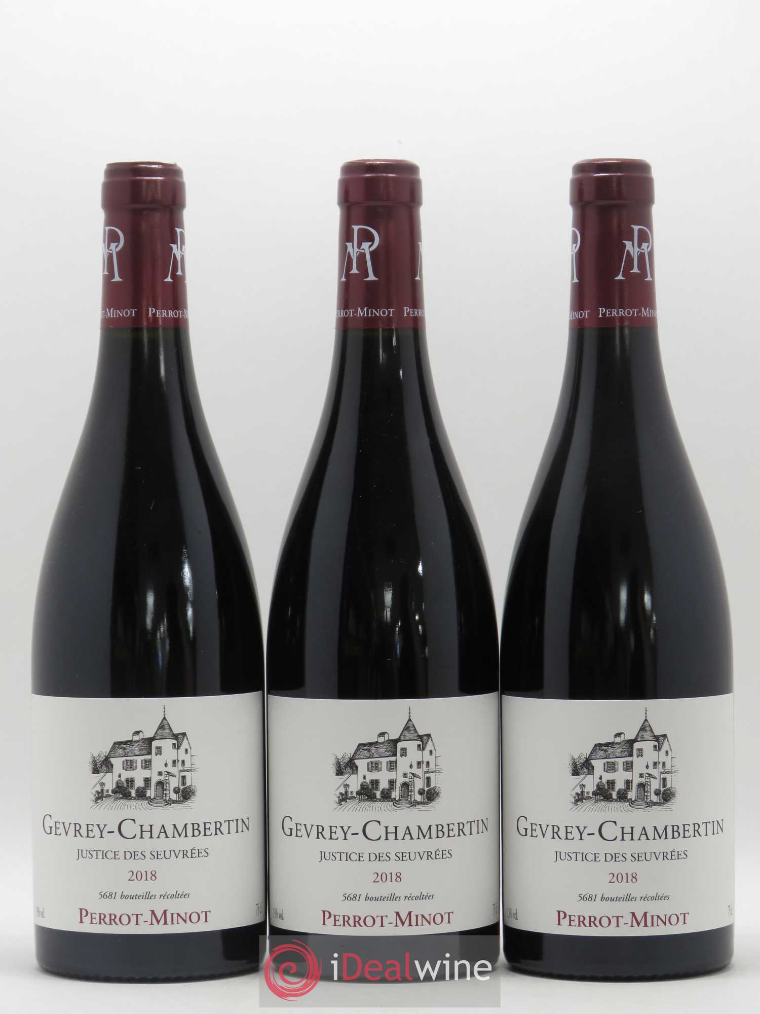 Gevrey-Chambertin Justice des Seuvrees Perrot Minot 2017 - Posten von 3 Flaschen - 0