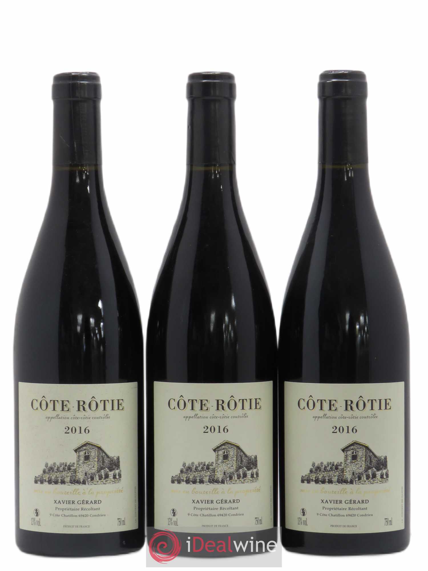 Côte-Rôtie Xavier Gerard 2016 - Lot de 3 bouteilles - 0
