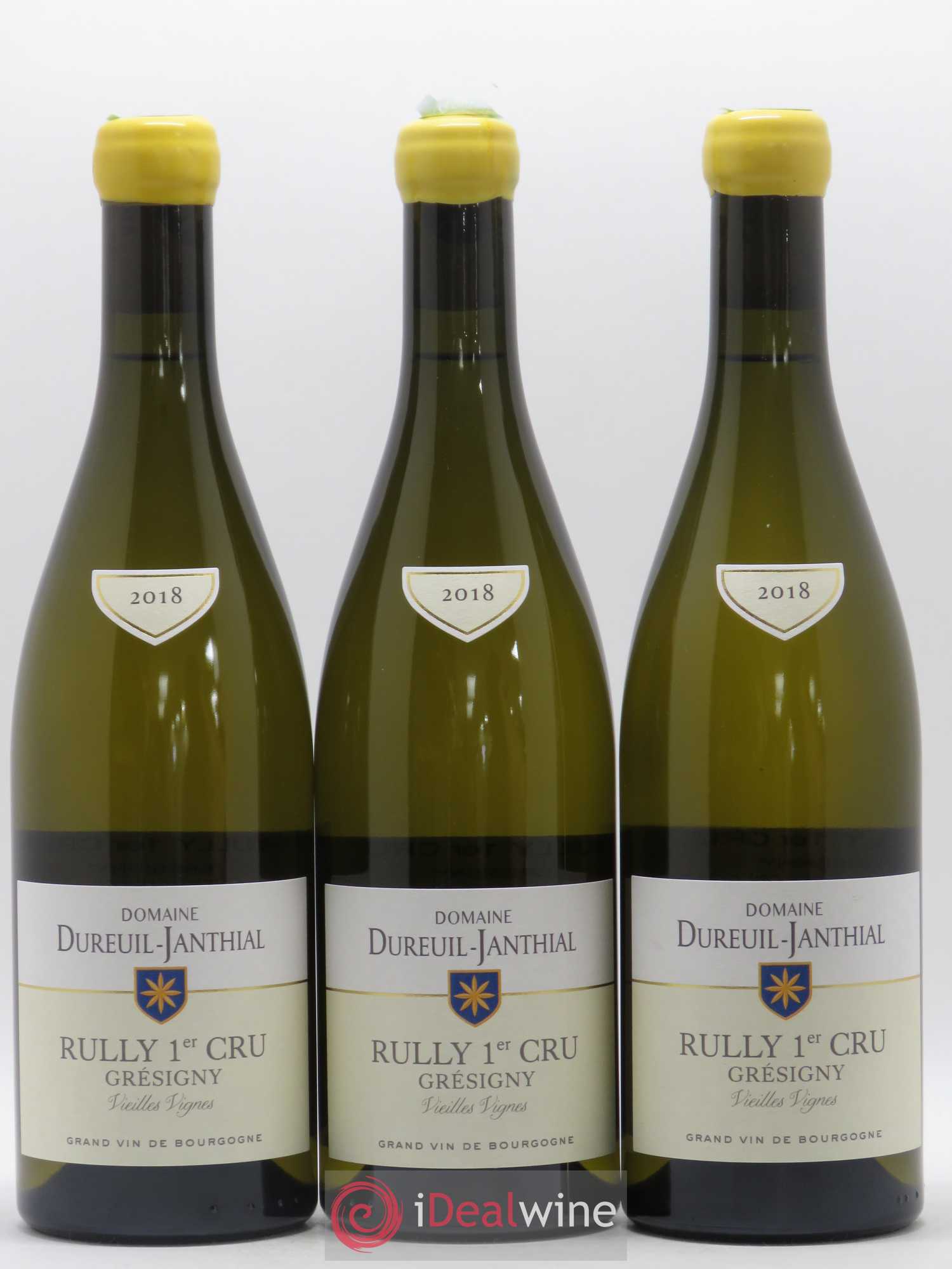Rully 1er Cru Grésigny Vincent Dureuil-Janthial Vielles Vignes 2018 - Lot de 3 bouteilles - 0