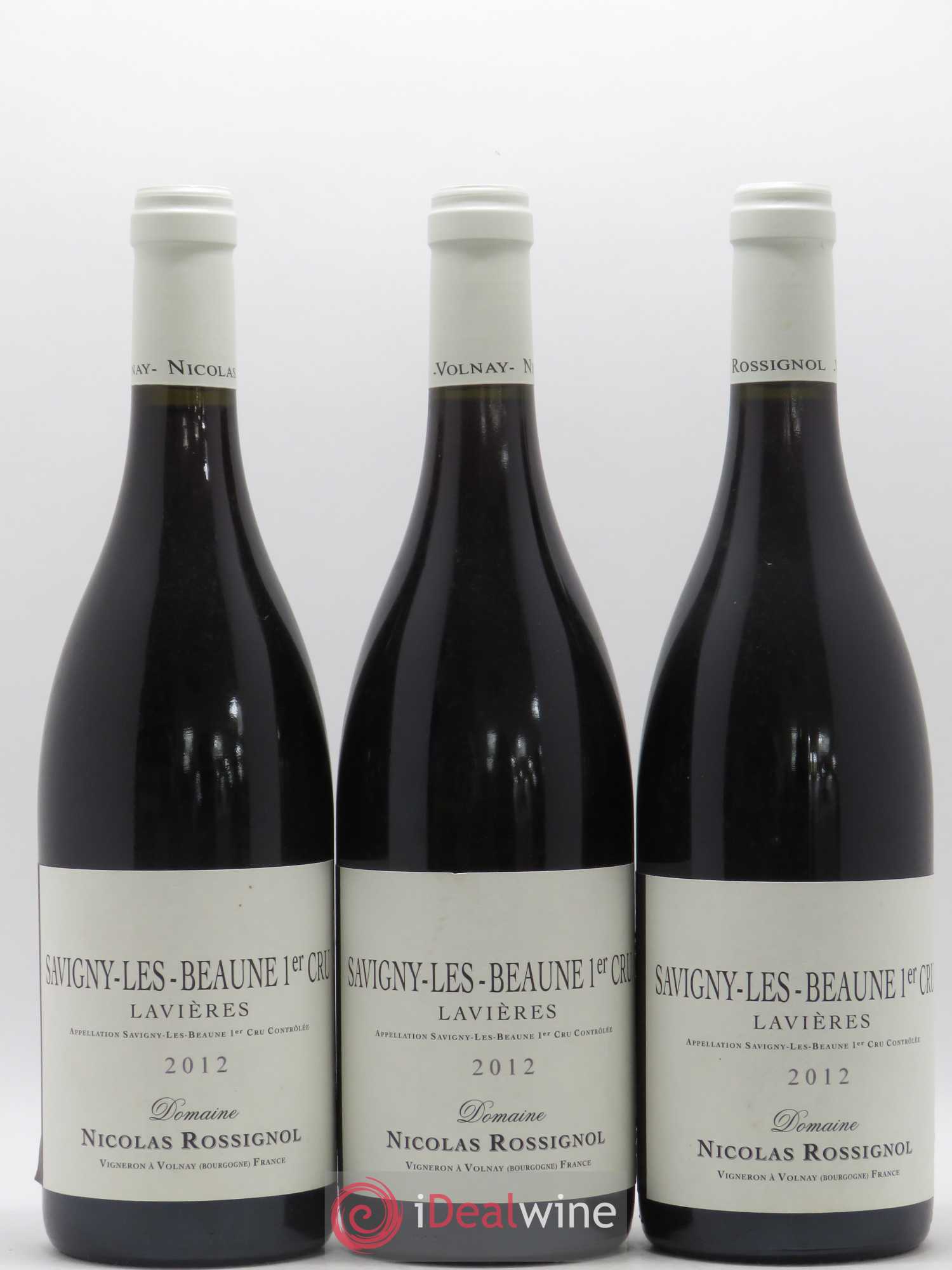Savigny-lès-Beaune 1er Cru Les Lavieres Nicolas Rossignol 2012 - Posten von 3 Flaschen - 0