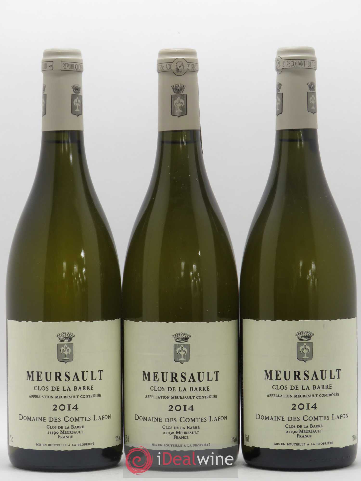 Meursault Clos de la Barre Comtes Lafon (Domaine des) 2014 - Lot de 3 bouteilles - 0