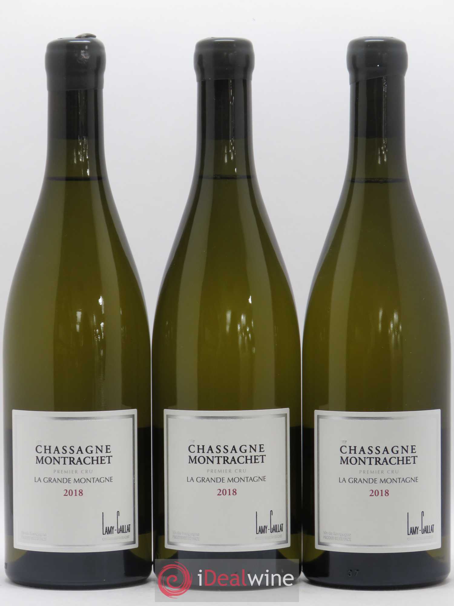 Chassagne-Montrachet 1er Cru La Grande Montagne Lamy-Caillat (Domaine) 2018 - Lot de 3 bouteilles - 0