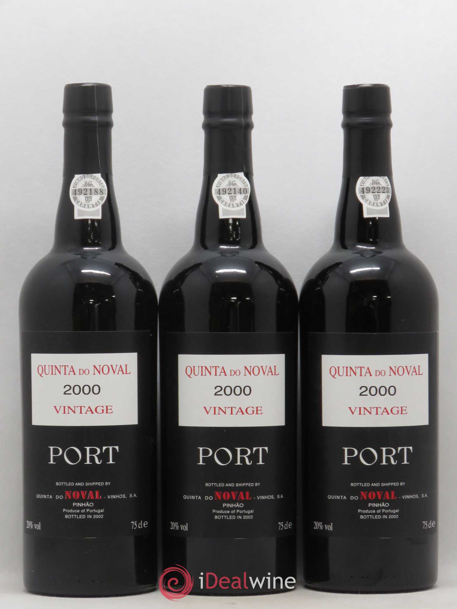 Porto Quinta Do Noval Vintage Vintage 2000 - Lot de 3 bouteilles - 0