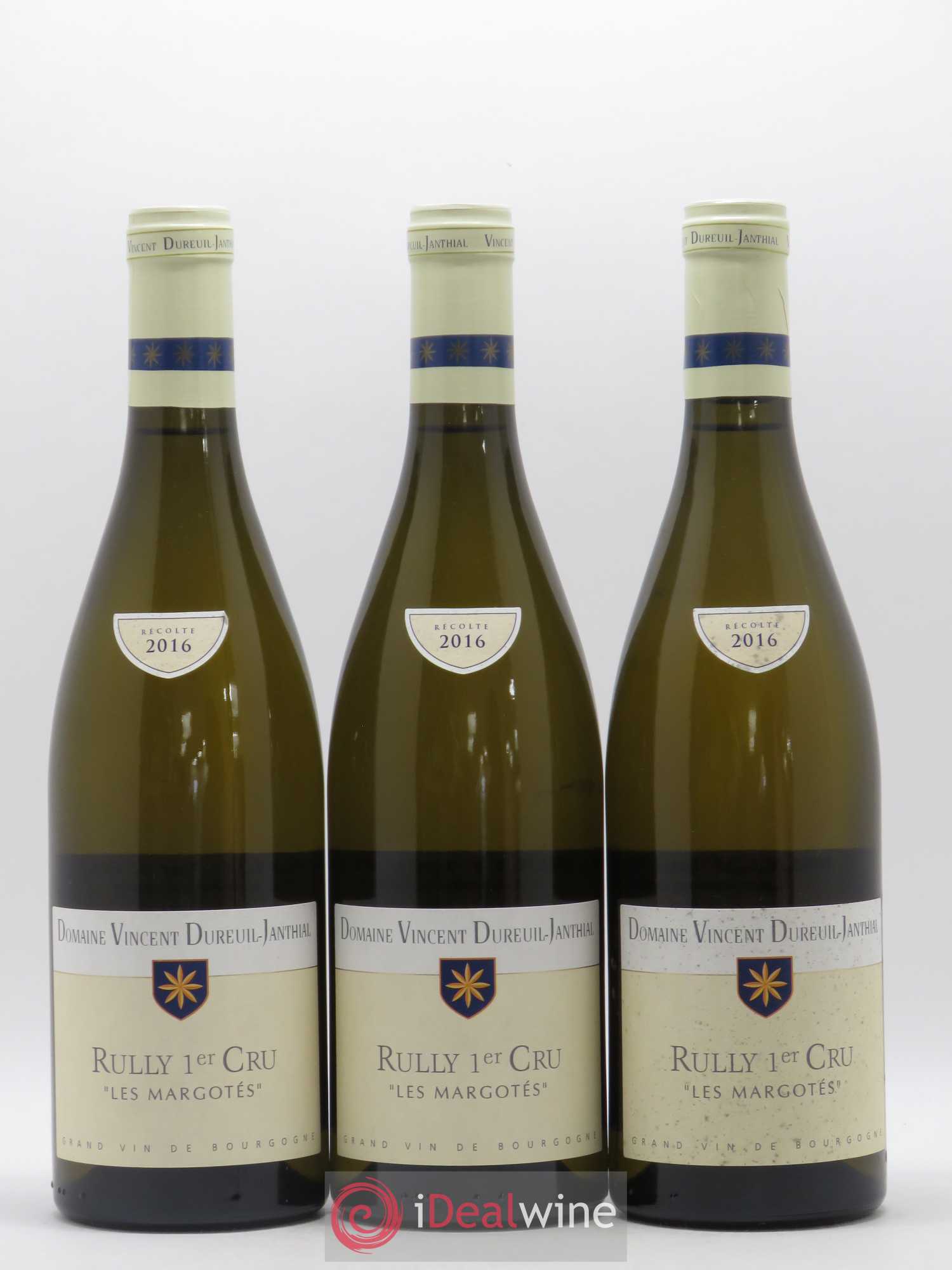 Rully 1er Cru Les Margotés Vincent Dureuil-Janthial 2016 - Lot de 3 bouteilles - 0