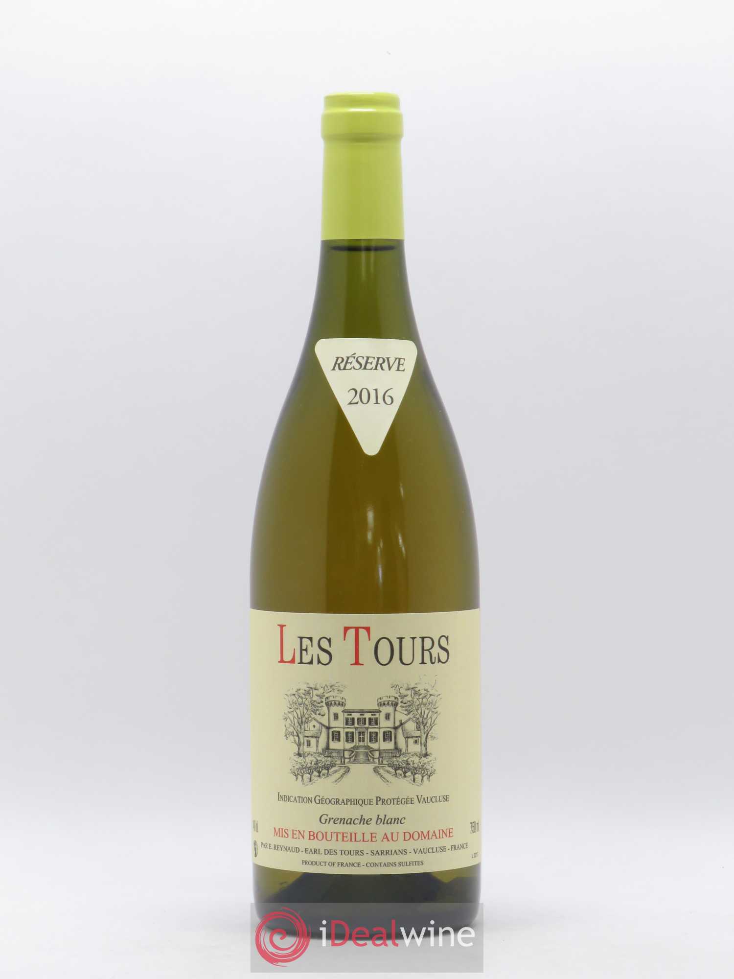 Vaucluse (Vin de Pays de Vaucluse) Les Tours Grenache Blanc Emmanuel Reynaud 2016 - Lot de 1 bouteille - 0