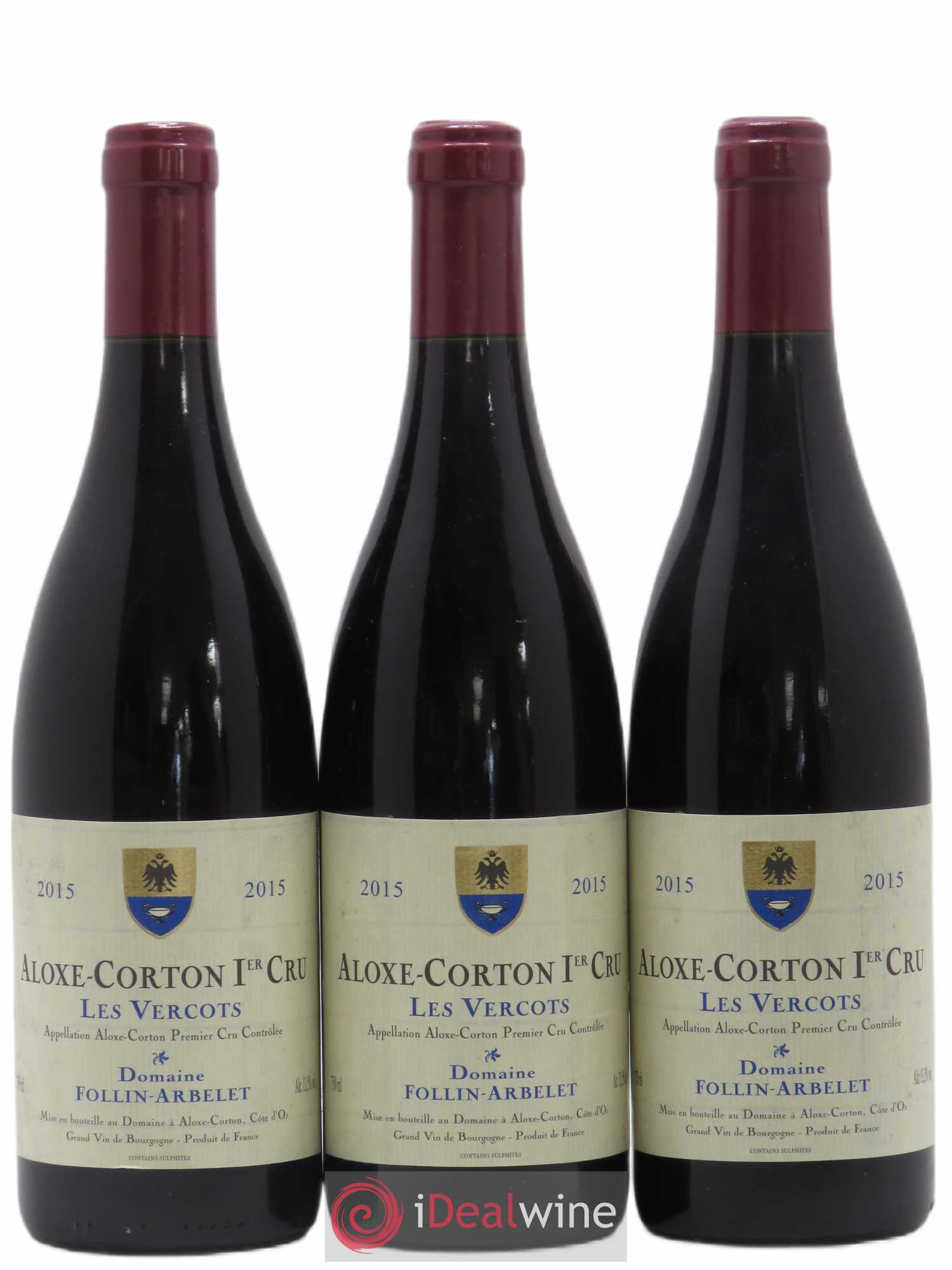 Aloxe-Corton 1er Cru Les Vercots Follin-Arbelet (Domaine) 2015 - Lot de 3 bouteilles - 0