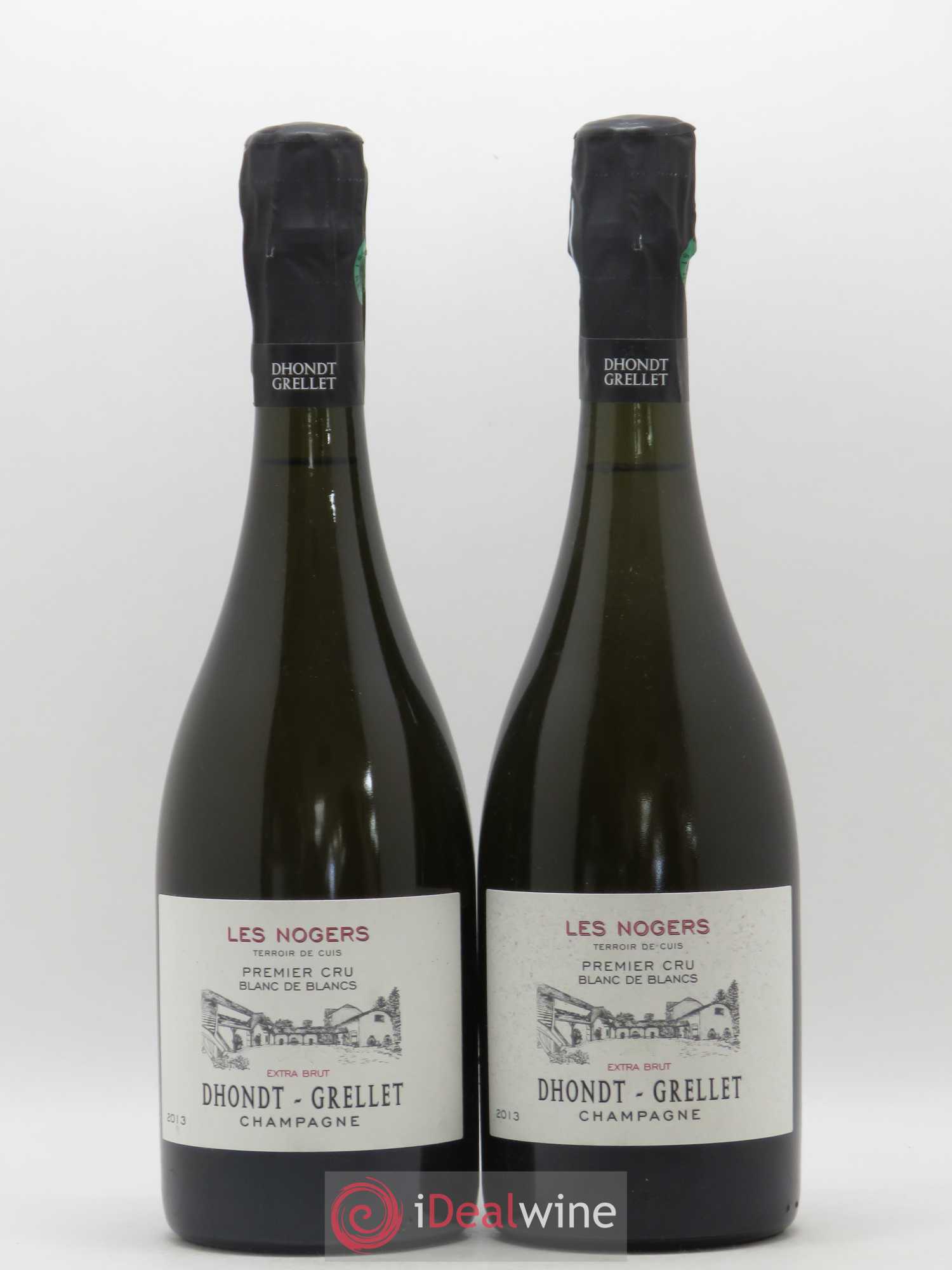 Champagne 1er Cru Blanc de Blancs Extra-Brut Les Nogers Dhondt-Grellet 2013 - Posten von 2 Flaschen - 0