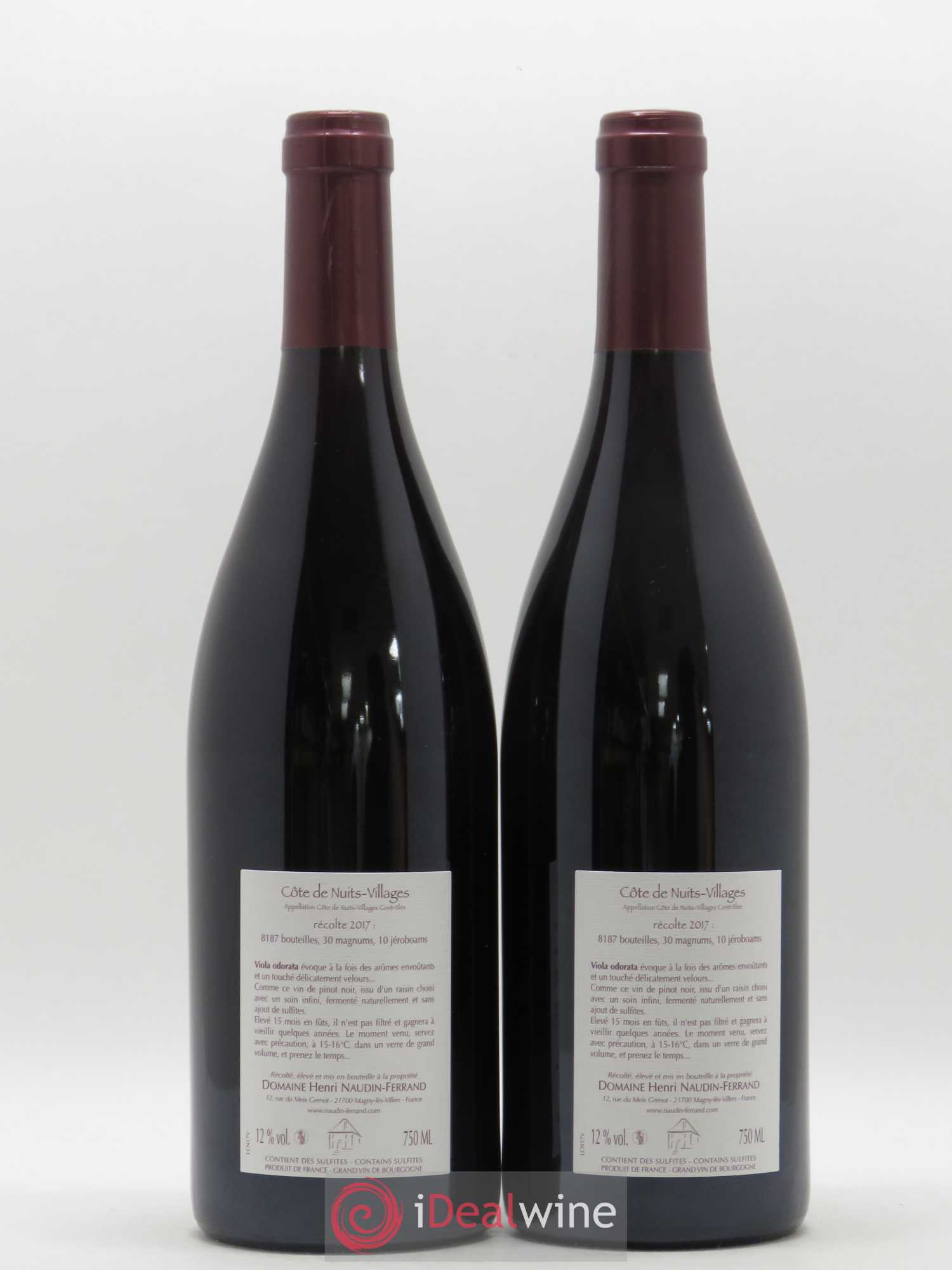 Côte de Nuits-Villages Viola Odorata Naudin-Ferrand (Domaine) 2017 - Lot de 2 bouteilles - 1