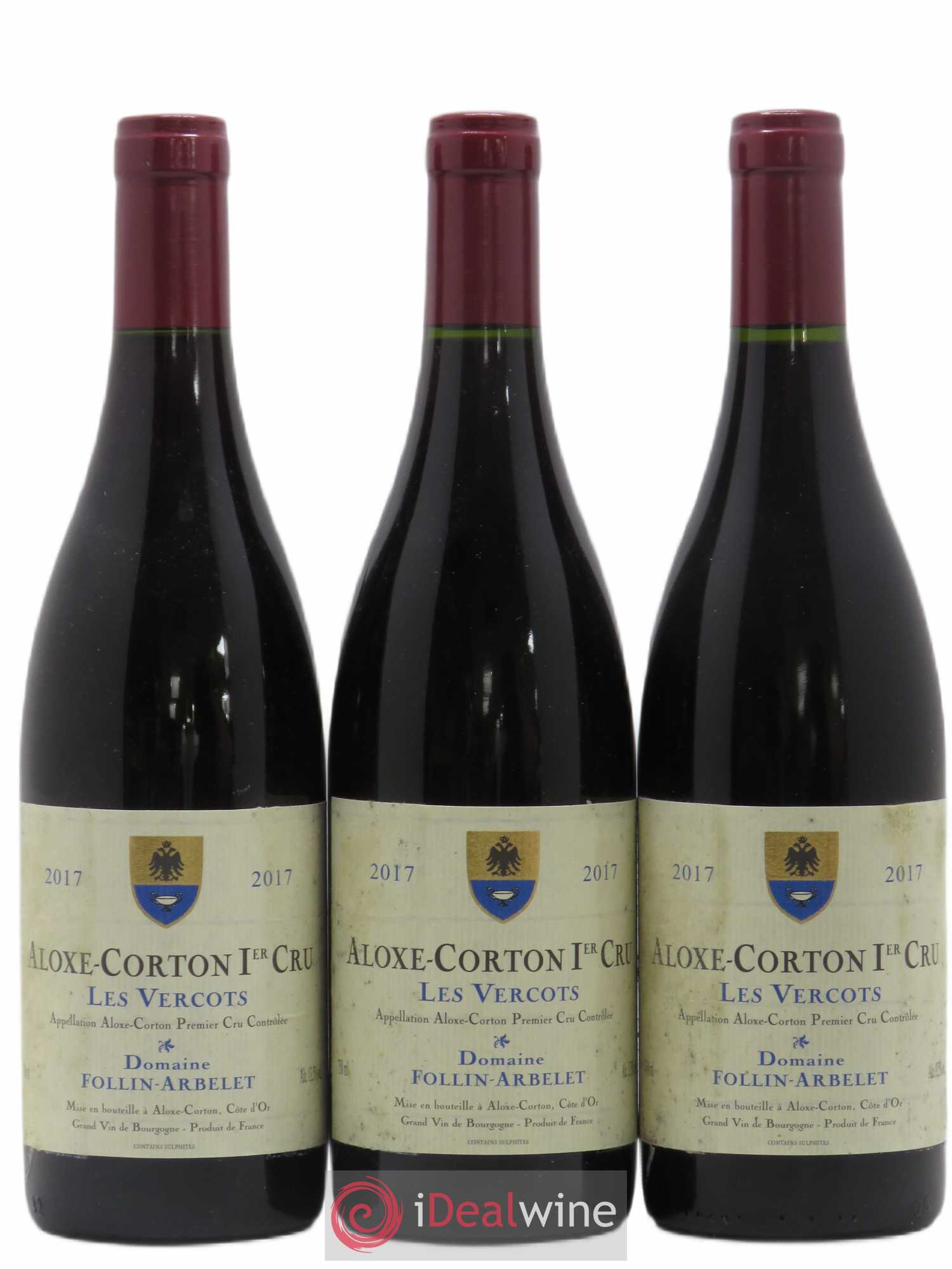 Aloxe-Corton 1er Cru Les Vercots Follin-Arbelet (Domaine) 2017 - Lot de 3 bouteilles - 0