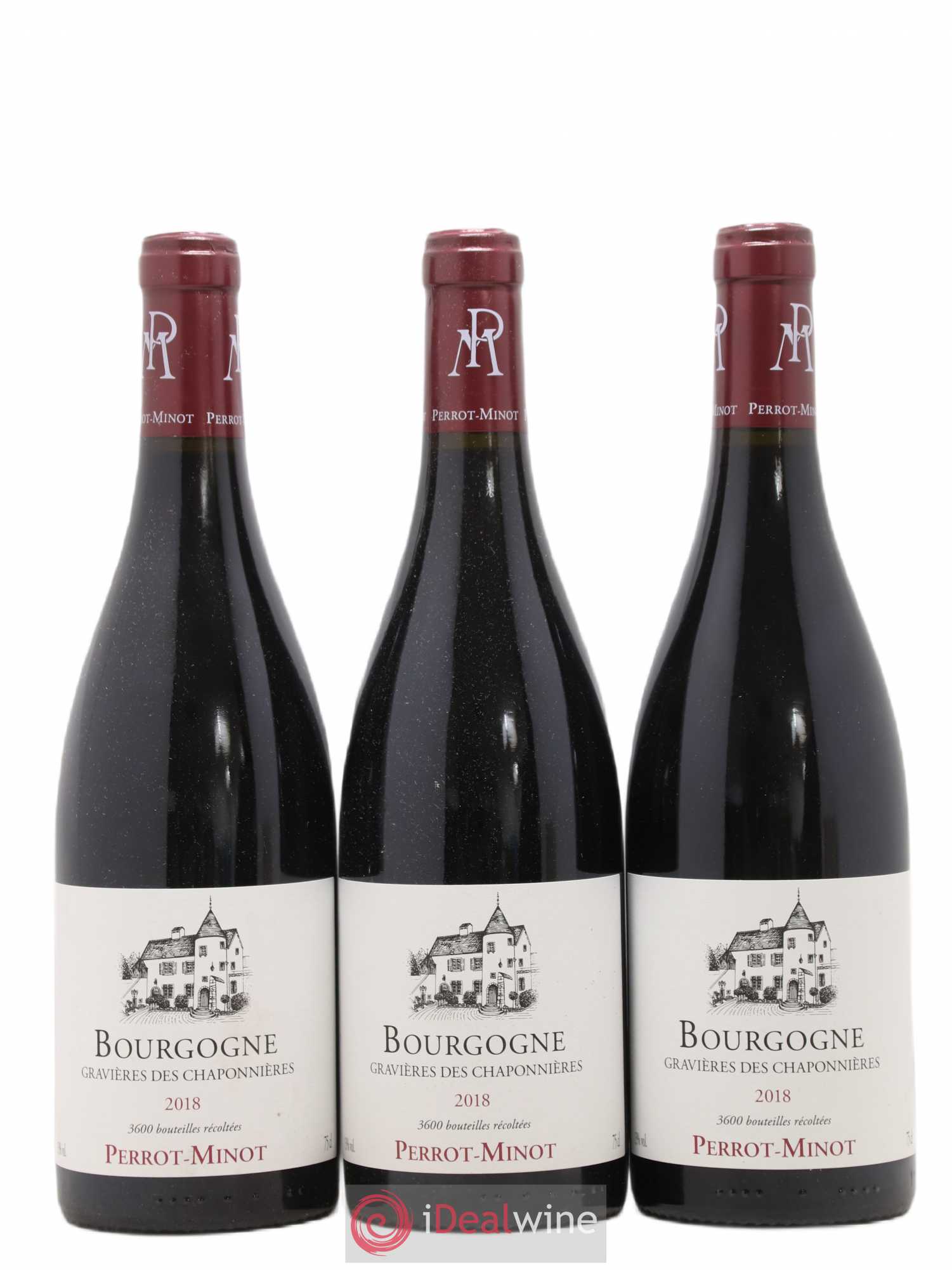 Bourgogne Gravières des Chaponnières Perrot-Minot 2018 - Lot de 3 bouteilles - 0