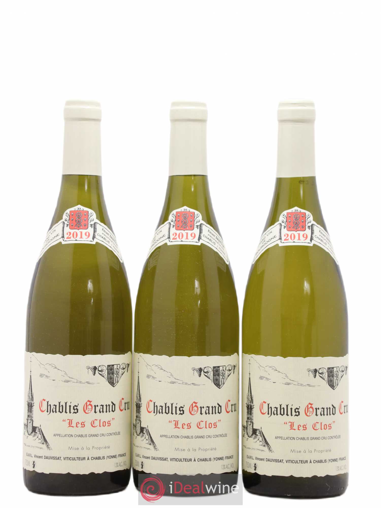 Chablis Grand Cru Les Clos Vincent Dauvissat (Domaine) 2019 - Lot de 3 bouteilles - 0