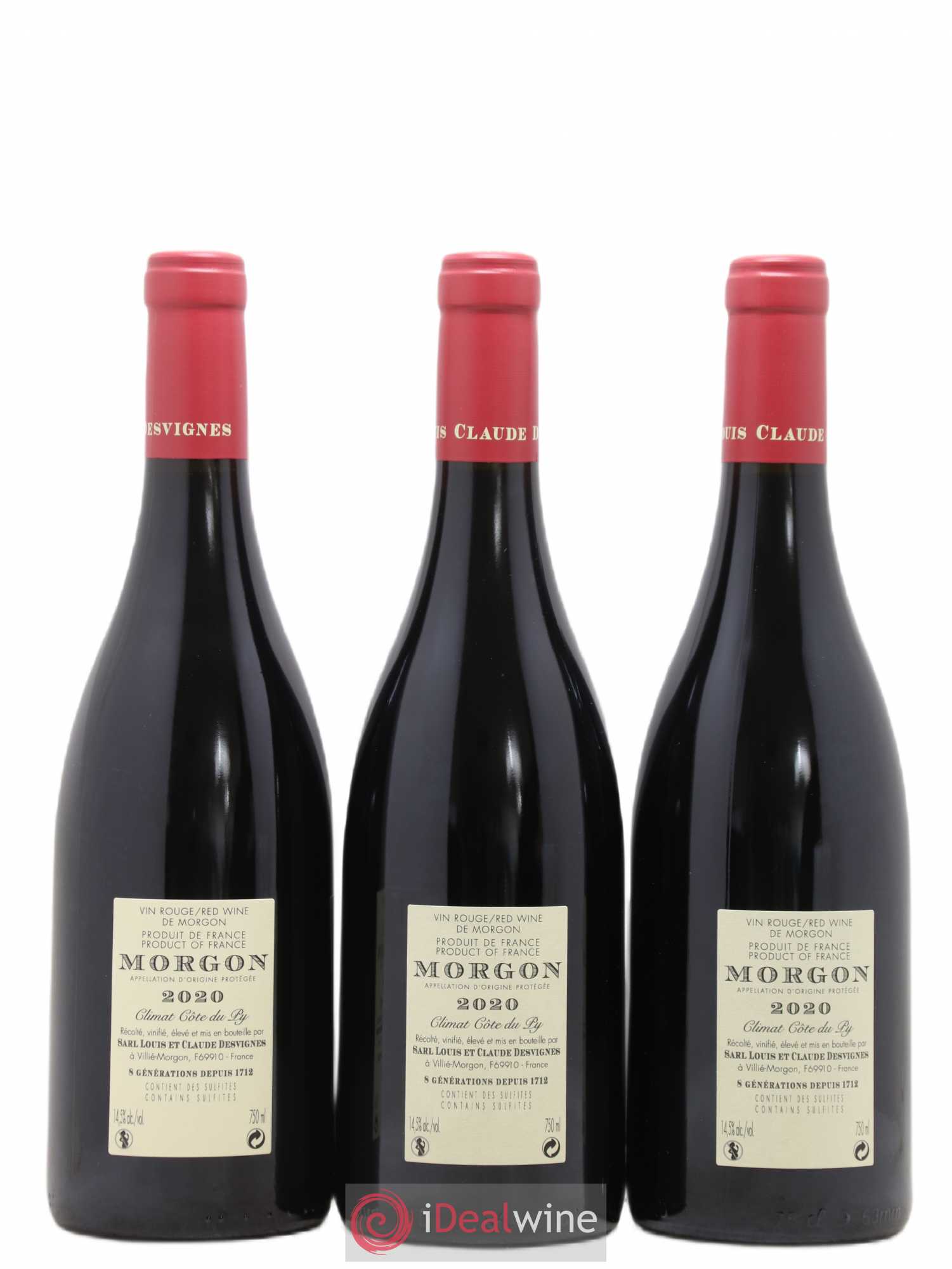 Morgon Côte du Py Louis-Claude Desvignes 2020 - Lot de 3 bouteilles - 1