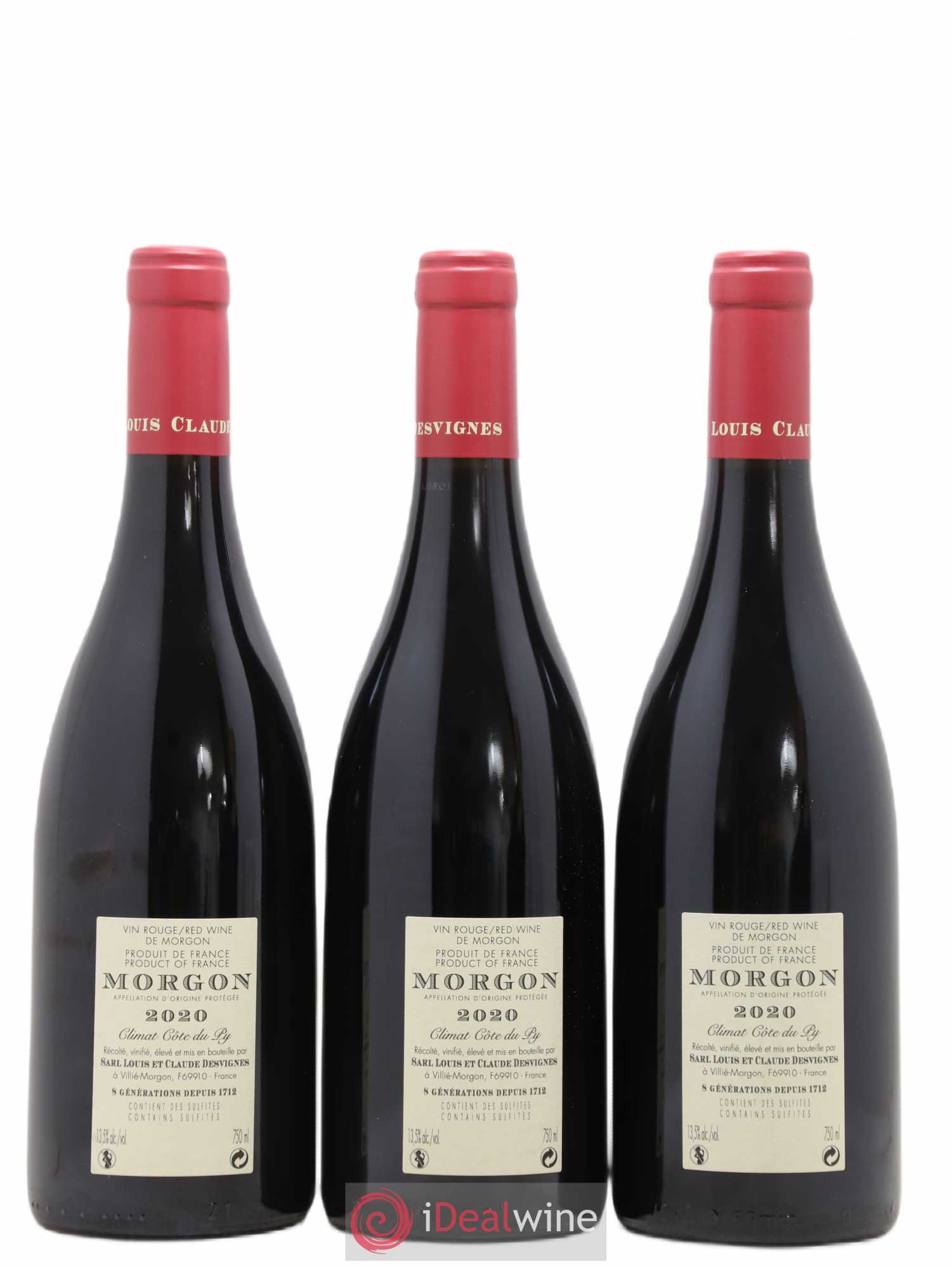 Morgon Côte de Py Javernières Louis-Claude Desvignes 2020 - Lot de 3 bouteilles - 1