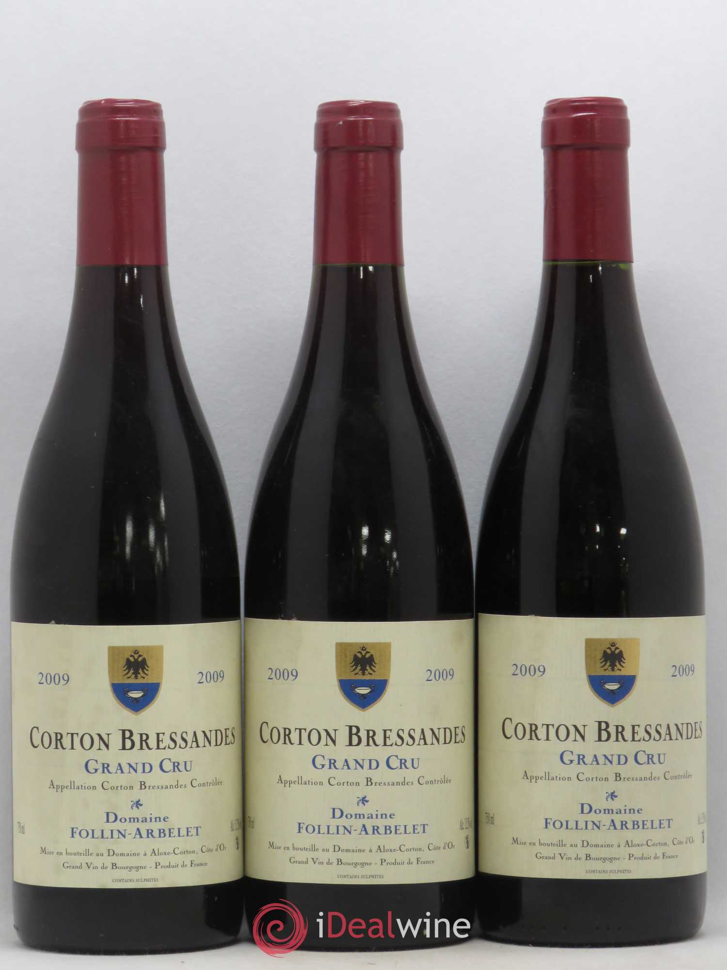 Corton Grand Cru Bressandes Follin-Arbelet (Domaine) 2009 - Lot de 3 bouteilles - 0