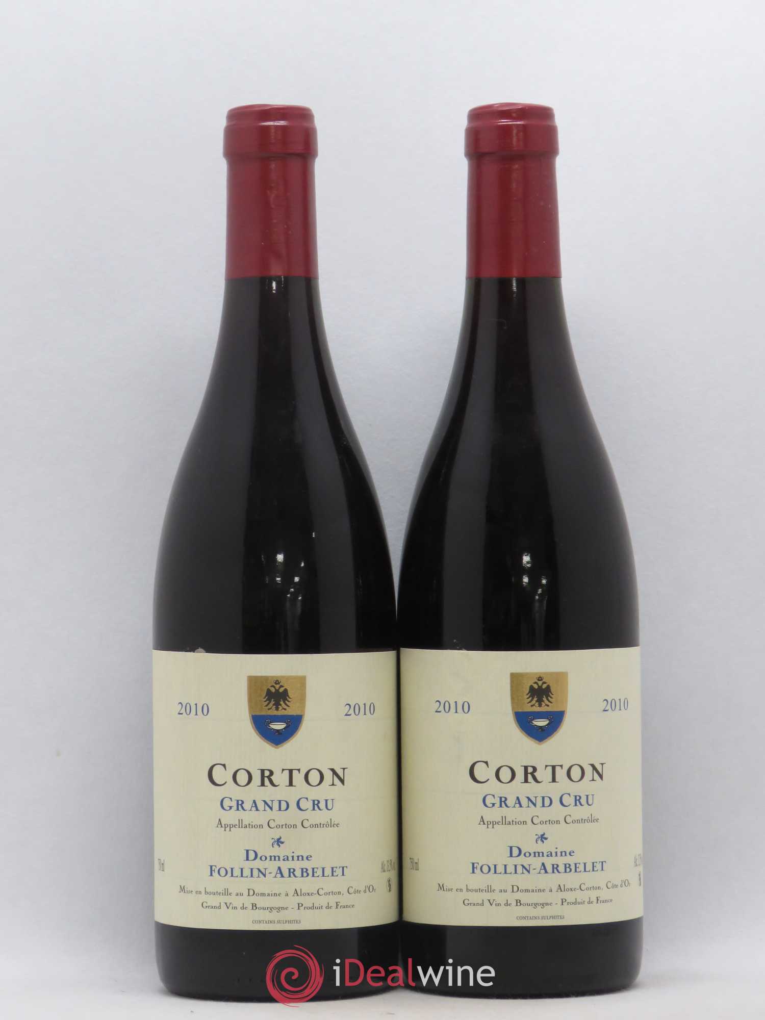 Corton Grand Cru Follin-Arbelet (Domaine) 2010 - Lot de 2 bouteilles - 0