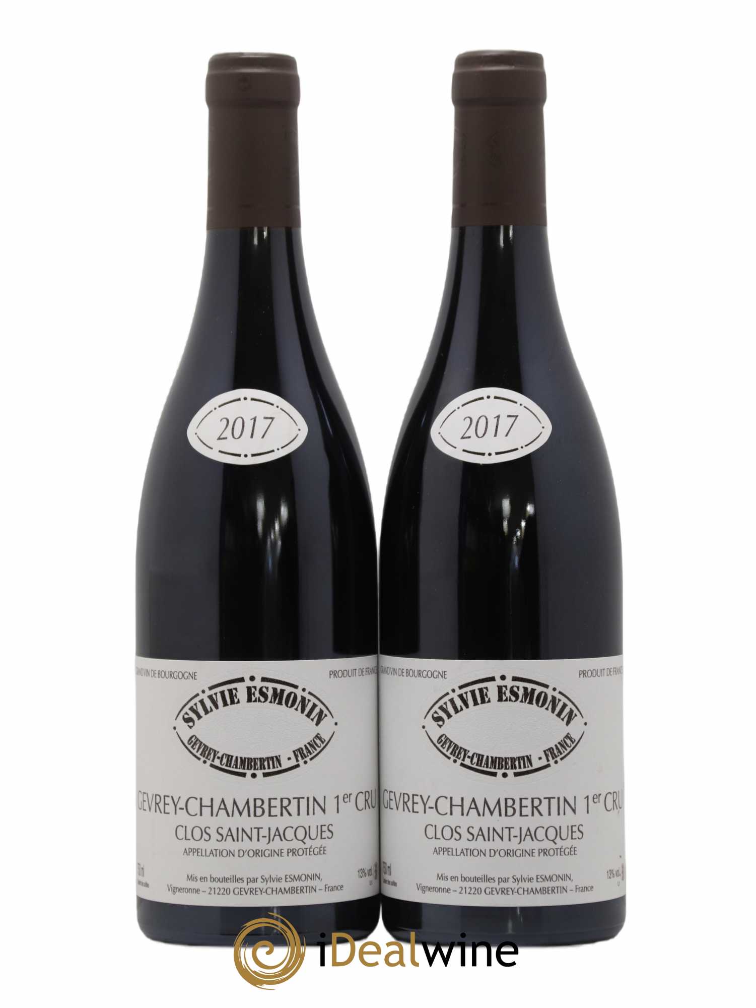 Gevrey-Chambertin 1er Cru Clos Saint-Jacques Michel Esmonin 2017 - Lot de 2 bouteilles - 0