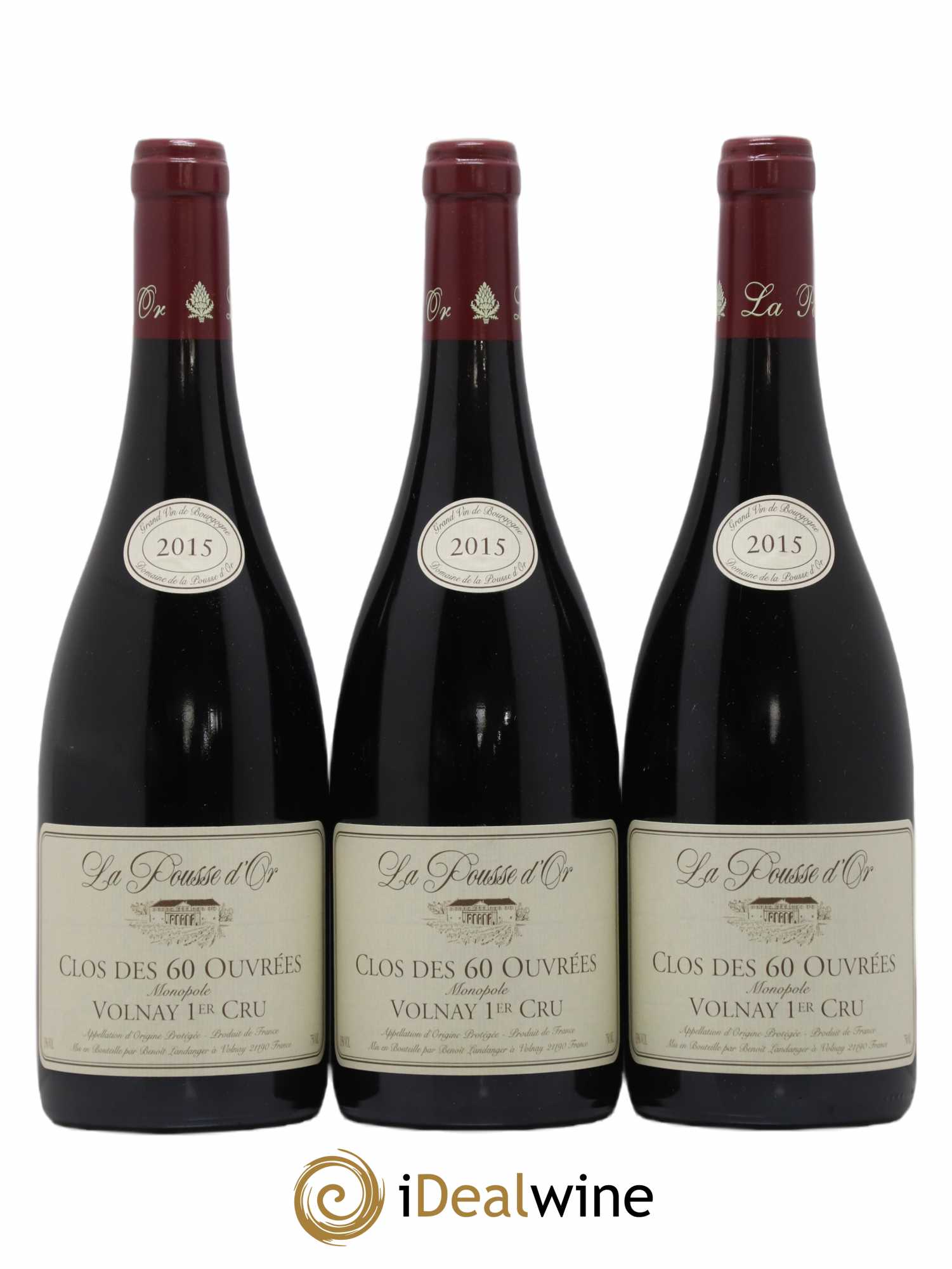 Volnay 1er Cru Clos des 60 ouvrées La Pousse d'Or (Domaine de) 2015 - Lot de 3 bouteilles - 0