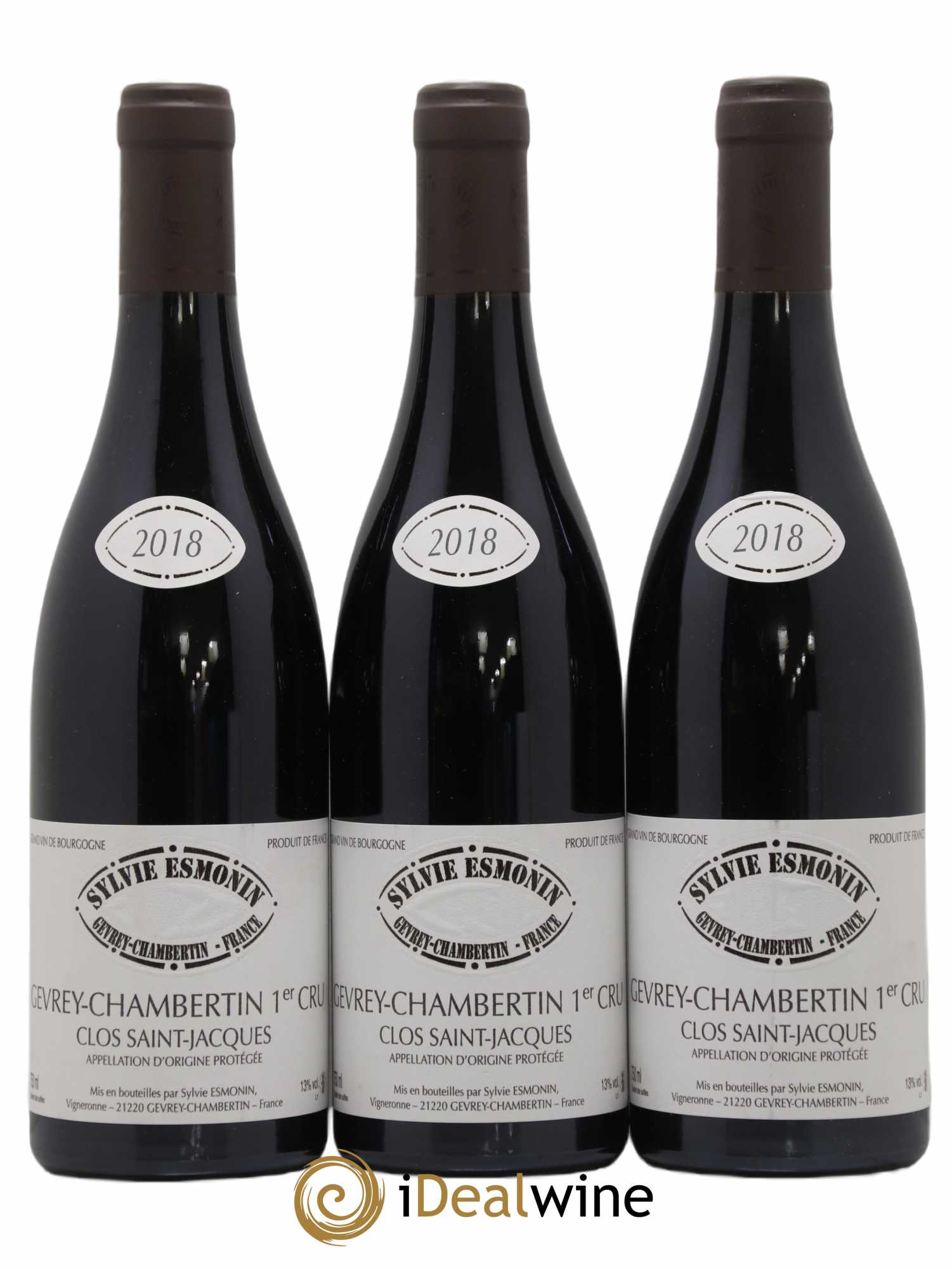 Gevrey-Chambertin 1er Cru Clos Saint-Jacques Michel Esmonin 2018 - Lot de 3 bouteilles - 0