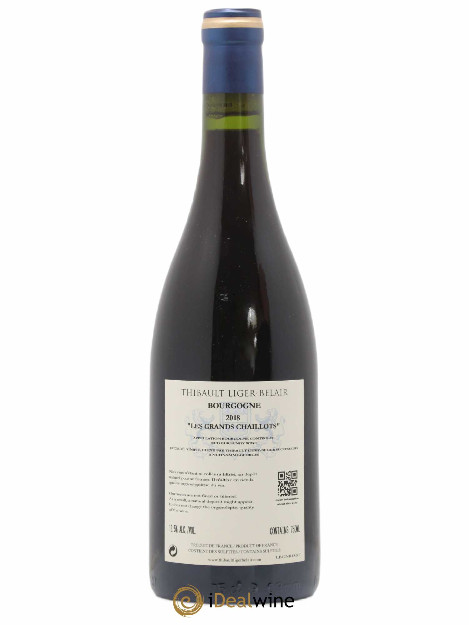 Bourgogne Les Grands Chaillots Thibault Liger-Belair Successeurs 2018 - Lot de 1 bouteille - 1