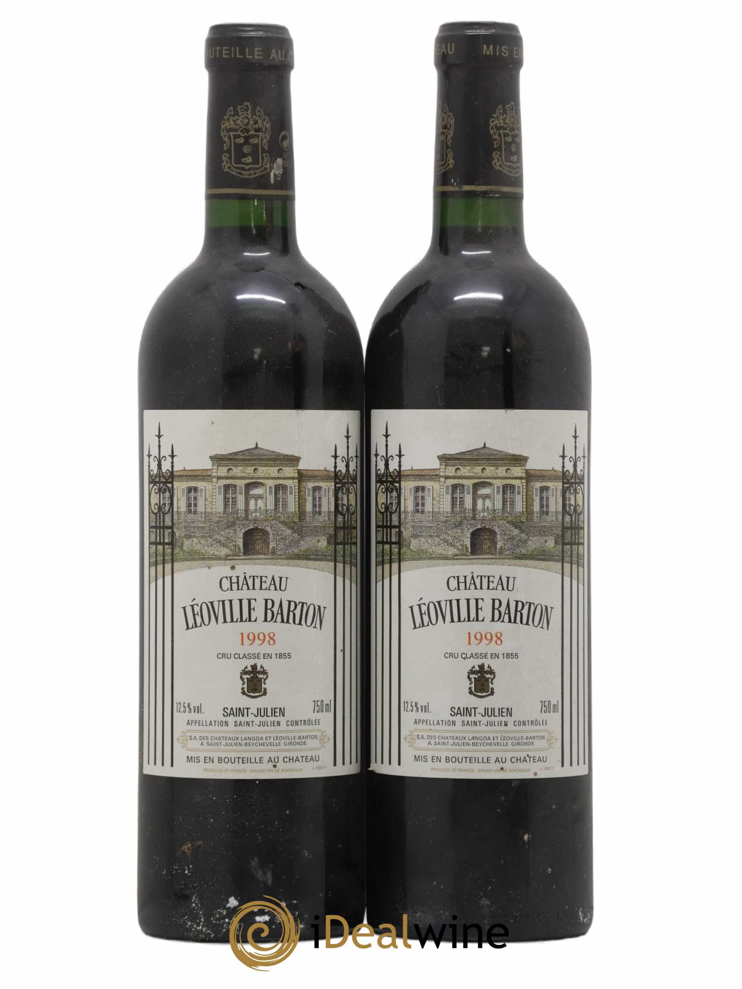 Château Léoville Barton 2ème Grand Cru Classé 1998 - Lot de 2 bouteilles - 0