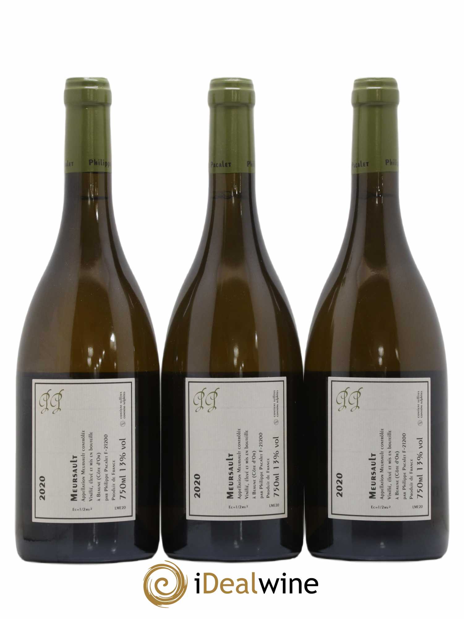Meursault Philippe Pacalet 2020 - Lot of 3 bottles - 1