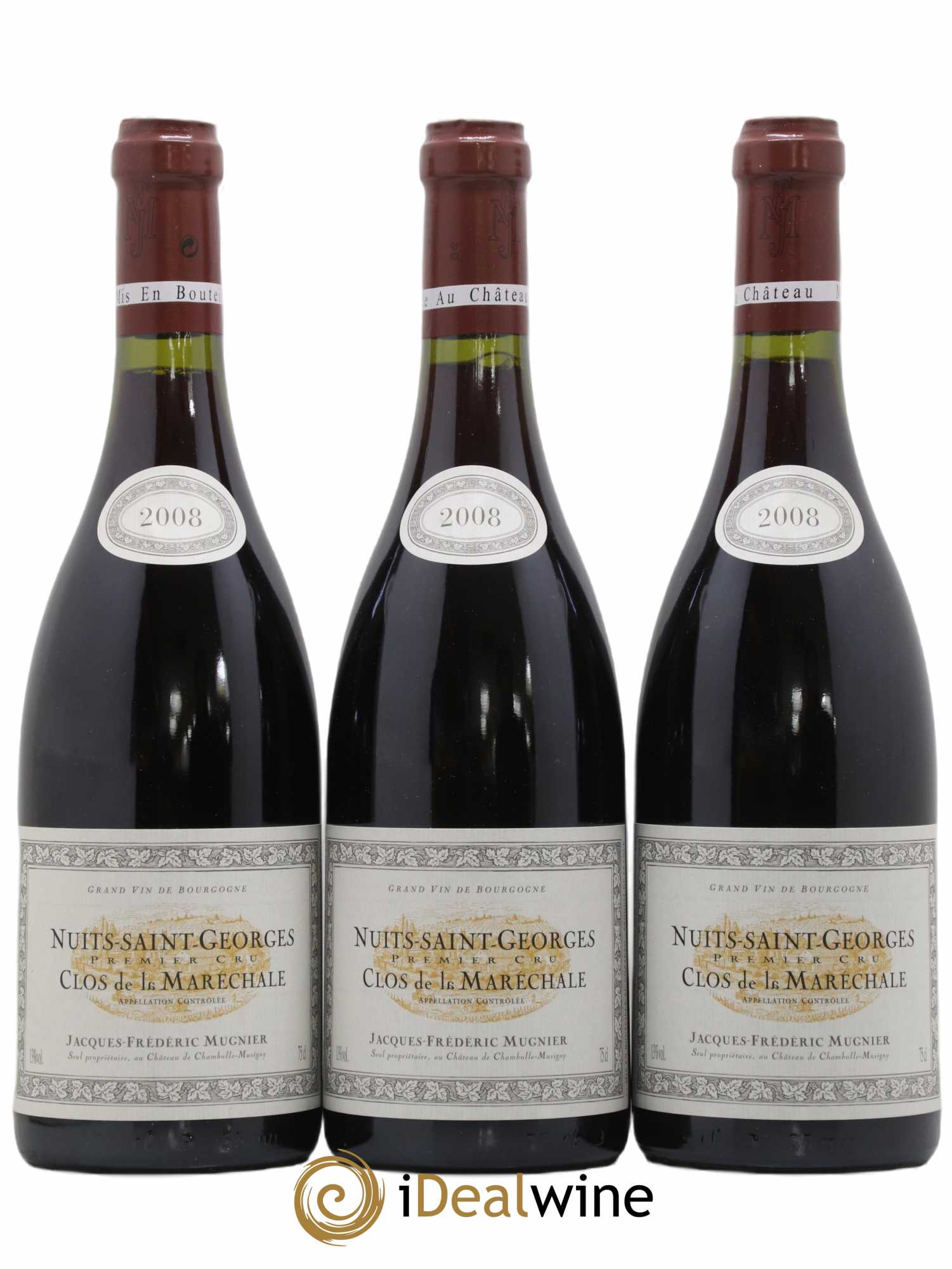 Nuits-Saint-Georges 1er Cru Clos de La Maréchale Jacques-Frédéric Mugnier 2008 - Lot de 3 bouteilles - 0