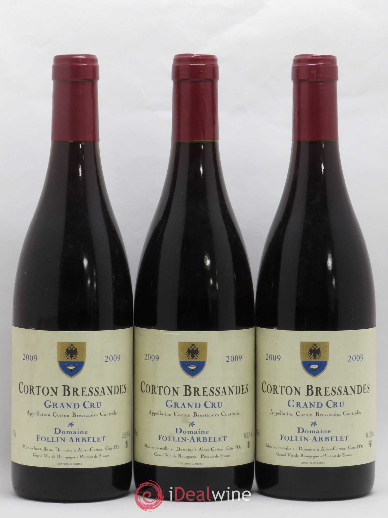 Corton Grand Cru Bressandes Follin-Arbelet (Domaine) 2009 - Lot de 3 bouteilles - 0