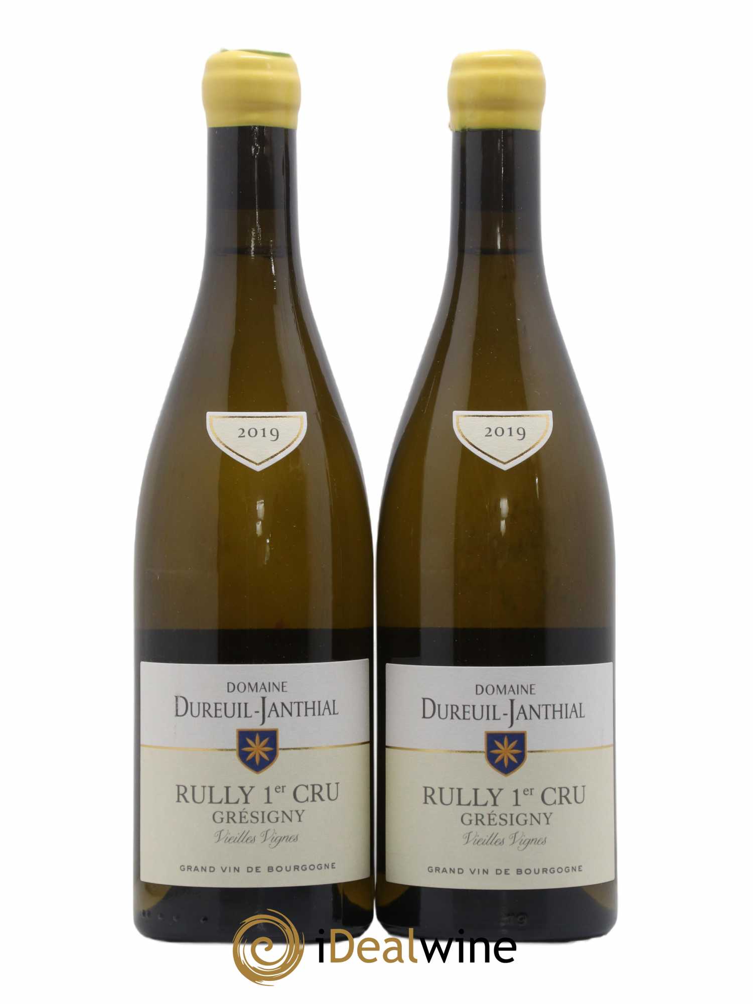 Rully 1er Cru Grésigny Vieilles Vignes Vincent Dureuil-Janthial 2019 - Lot de 2 bouteilles - 0