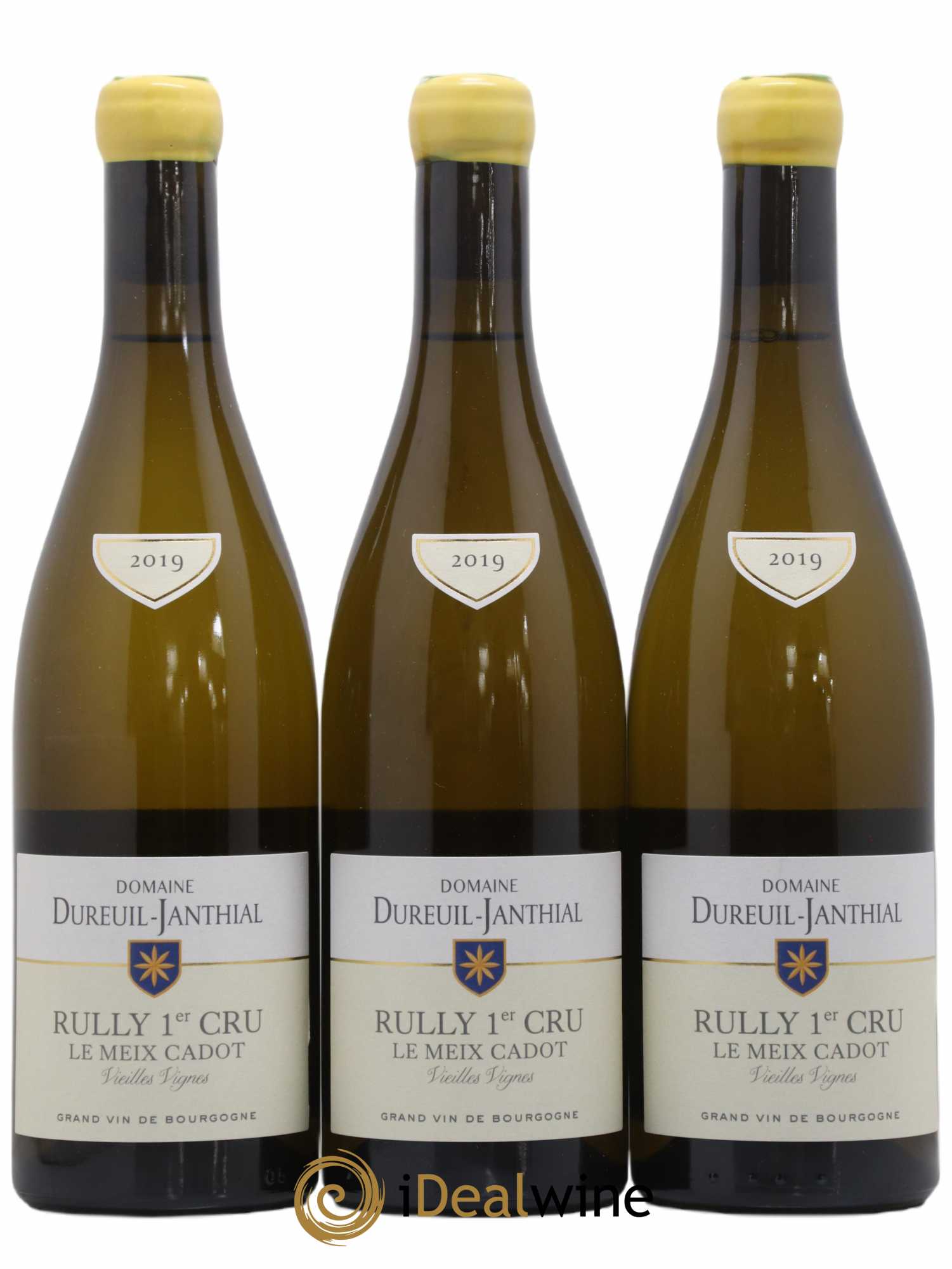 Rully 1er Cru Le Meix Cadot Vieilles Vignes Vincent Dureuil-Janthial 2019 - Lot de 3 bouteilles - 0
