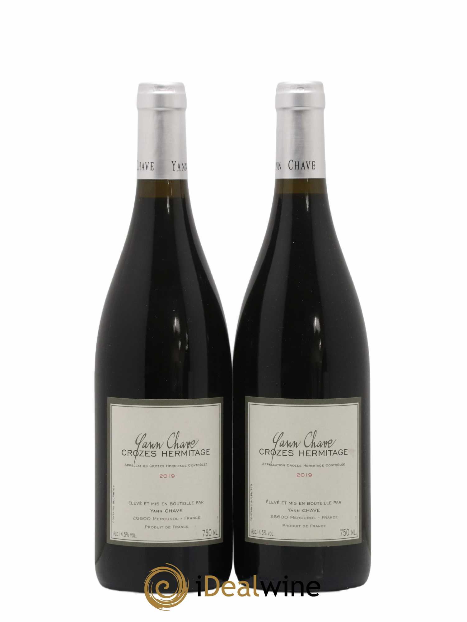 Crozes-Hermitage Yann Chave (no reserve) 2019 - Lot of 2 bottles - 0