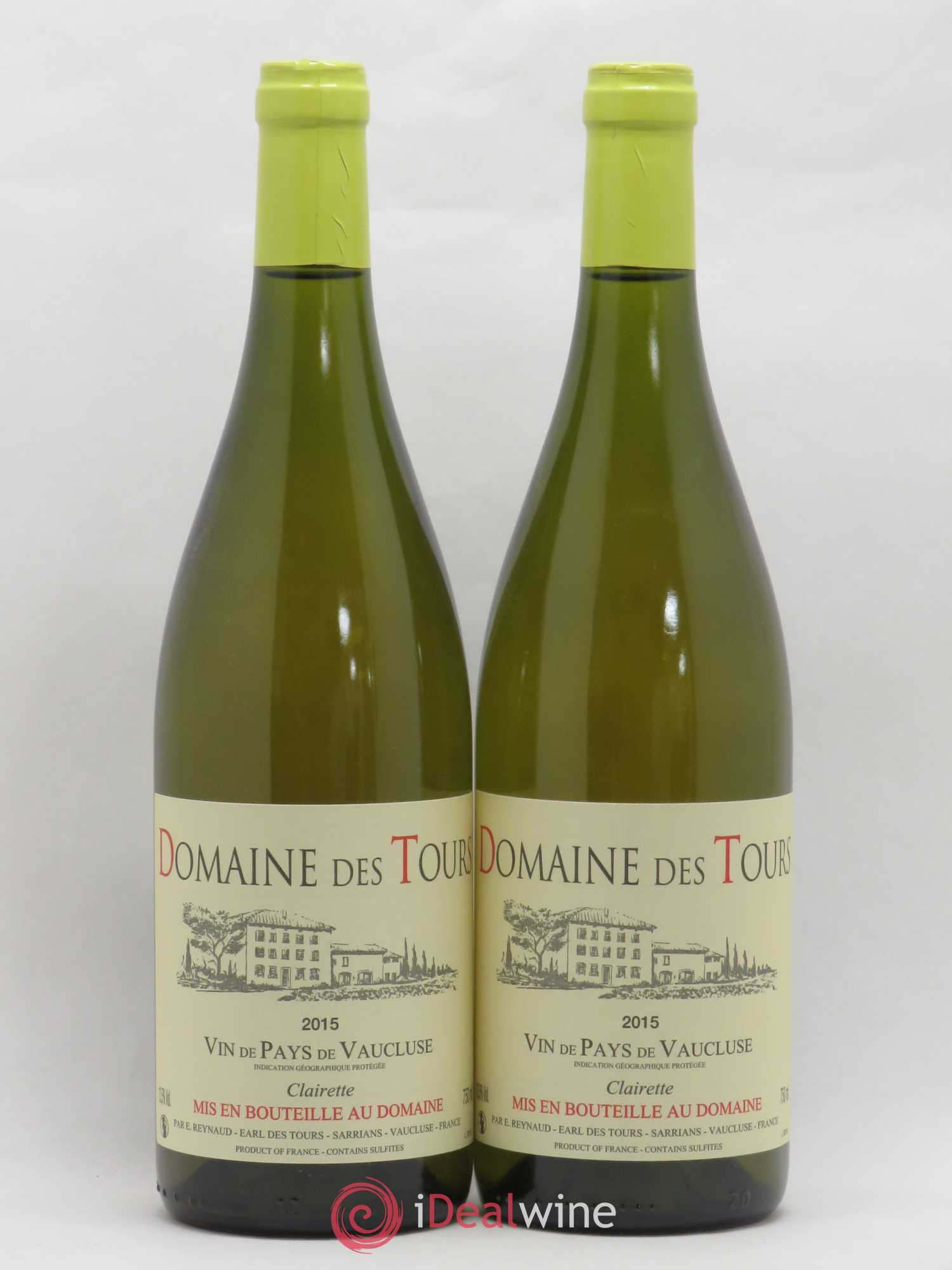 Vaucluse (Vin de Pays de Vaucluse) Domaine des Tours Emmanuel Reynaud Clairette 2015 - Lot de 2 bouteilles - 0