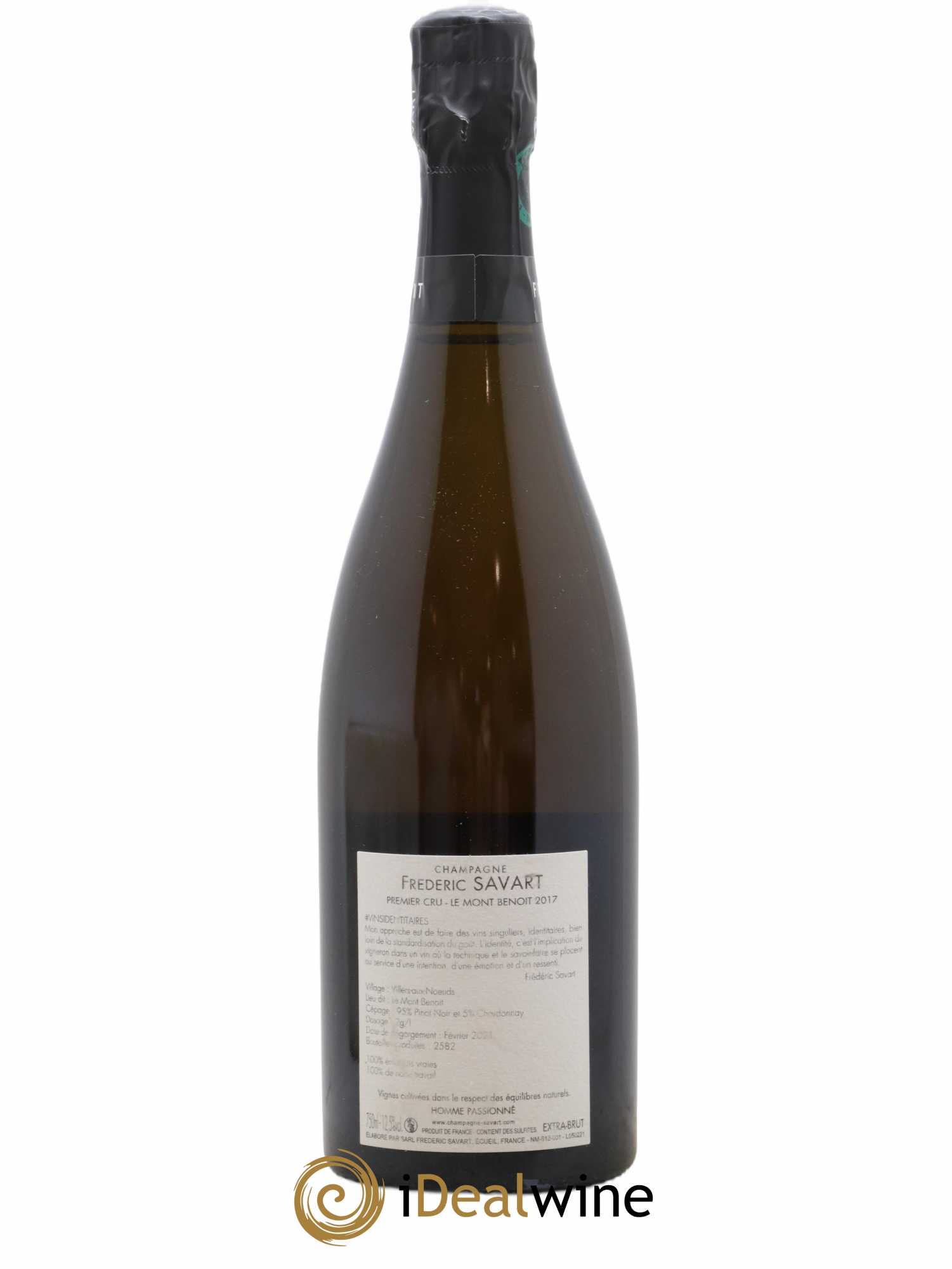 Le Mont Benoit 1er Cru Extra-Brut Vieille Vigne Savart 2017 - Lot of 1 bottle - 1
