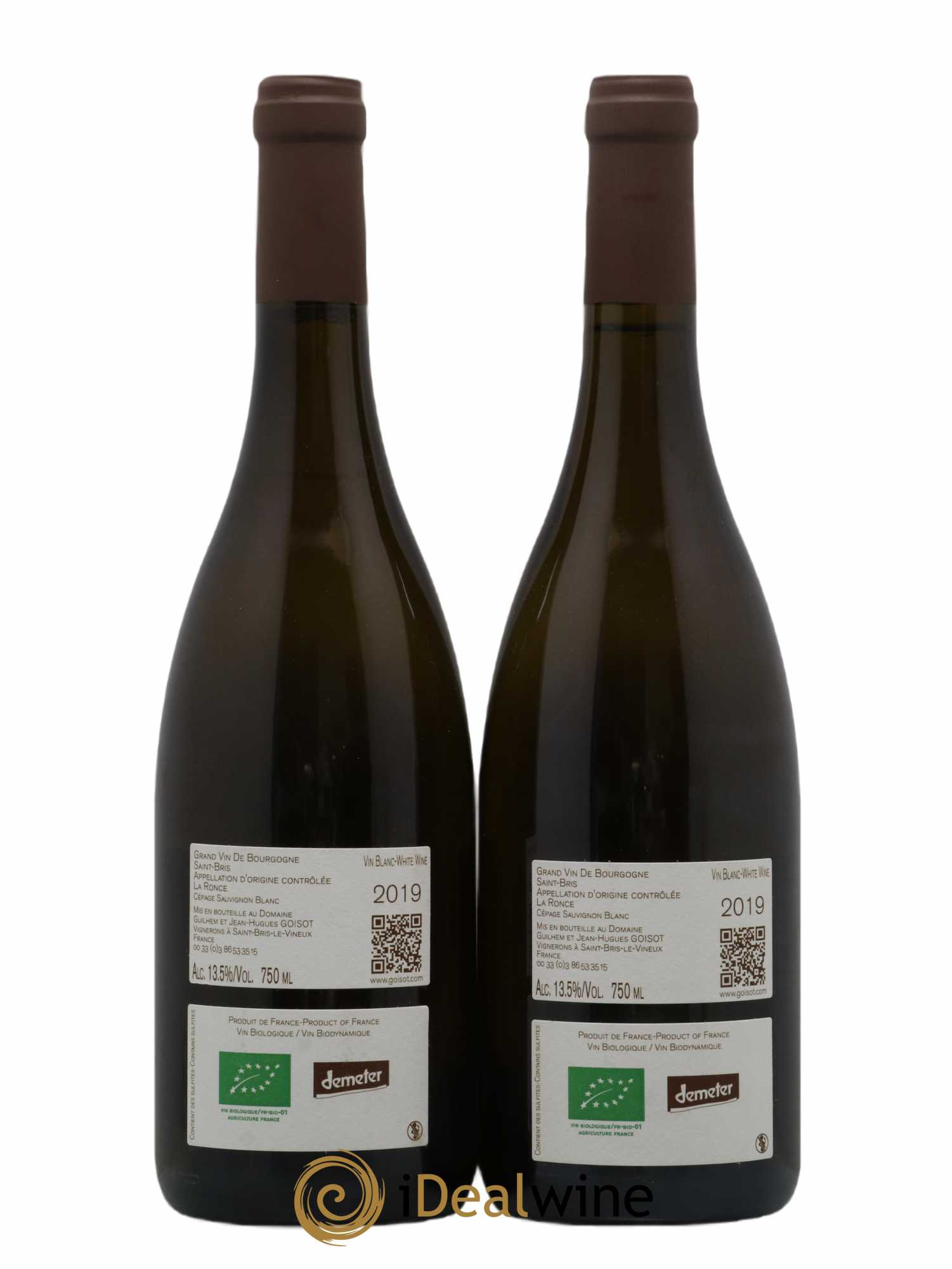 Saint-Bris La Ronce Goisot 2019 - Lot de 2 bouteilles - 1