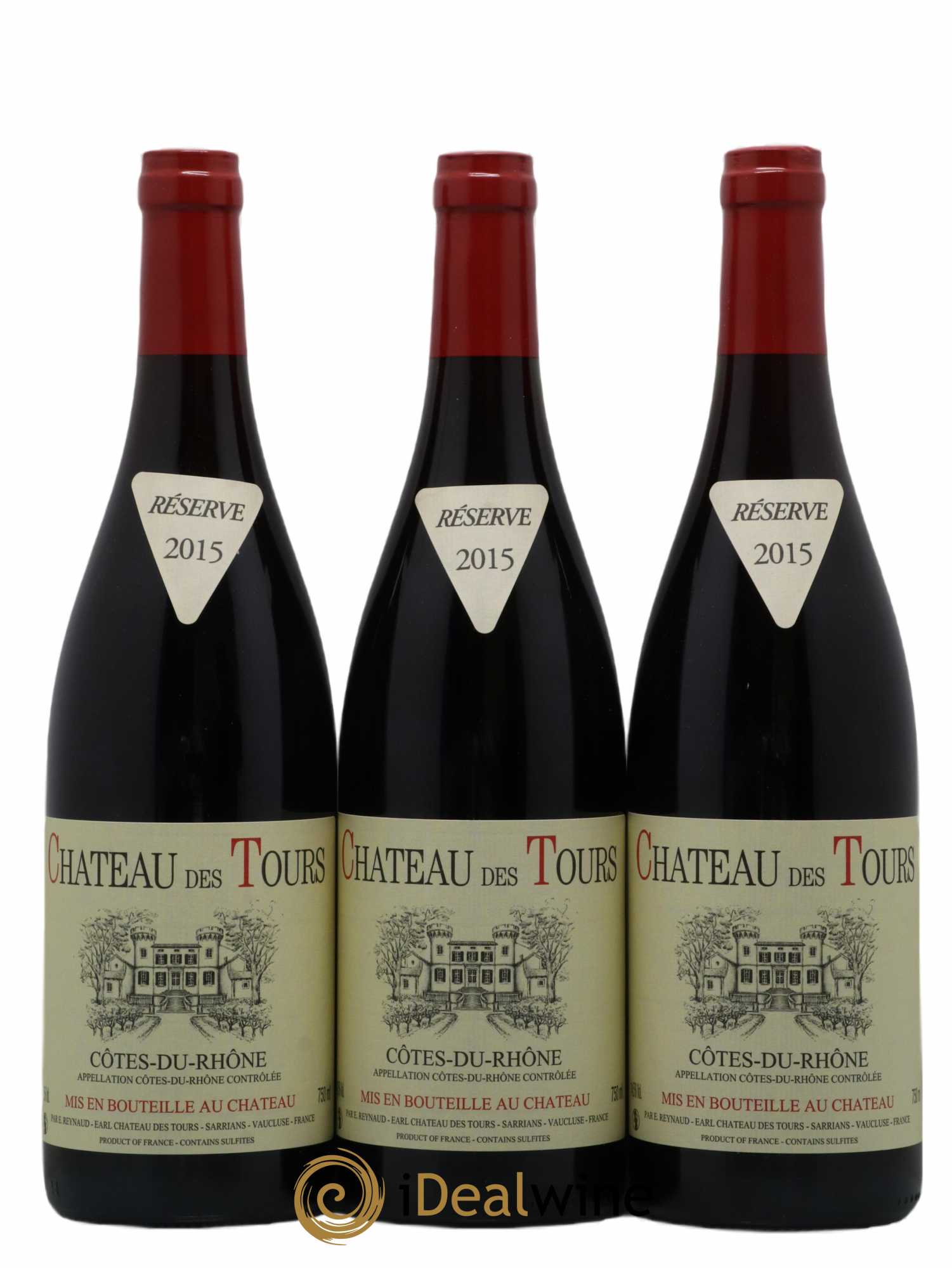 Côtes-du-Rhône Château des Tours Emmanuel Reynaud 2015 - Lot de 3 bouteilles - 0
