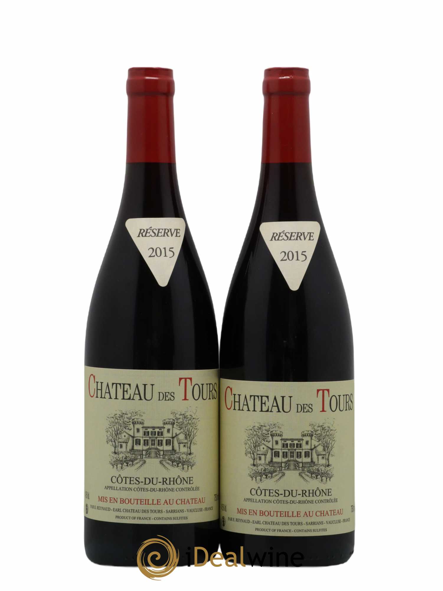 Côtes-du-Rhône Château des Tours Emmanuel Reynaud 2015 - Lot de 2 bouteilles - 0