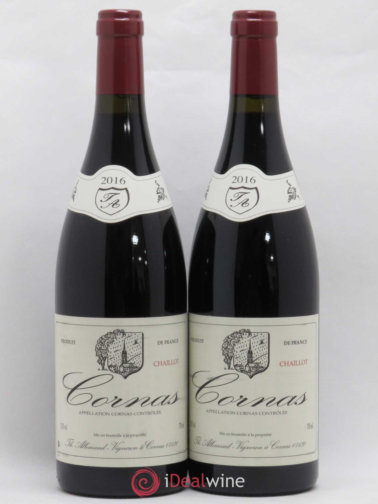 Cornas Chaillot Thierry Allemand 2016 - Lot de 2 bouteilles - 0