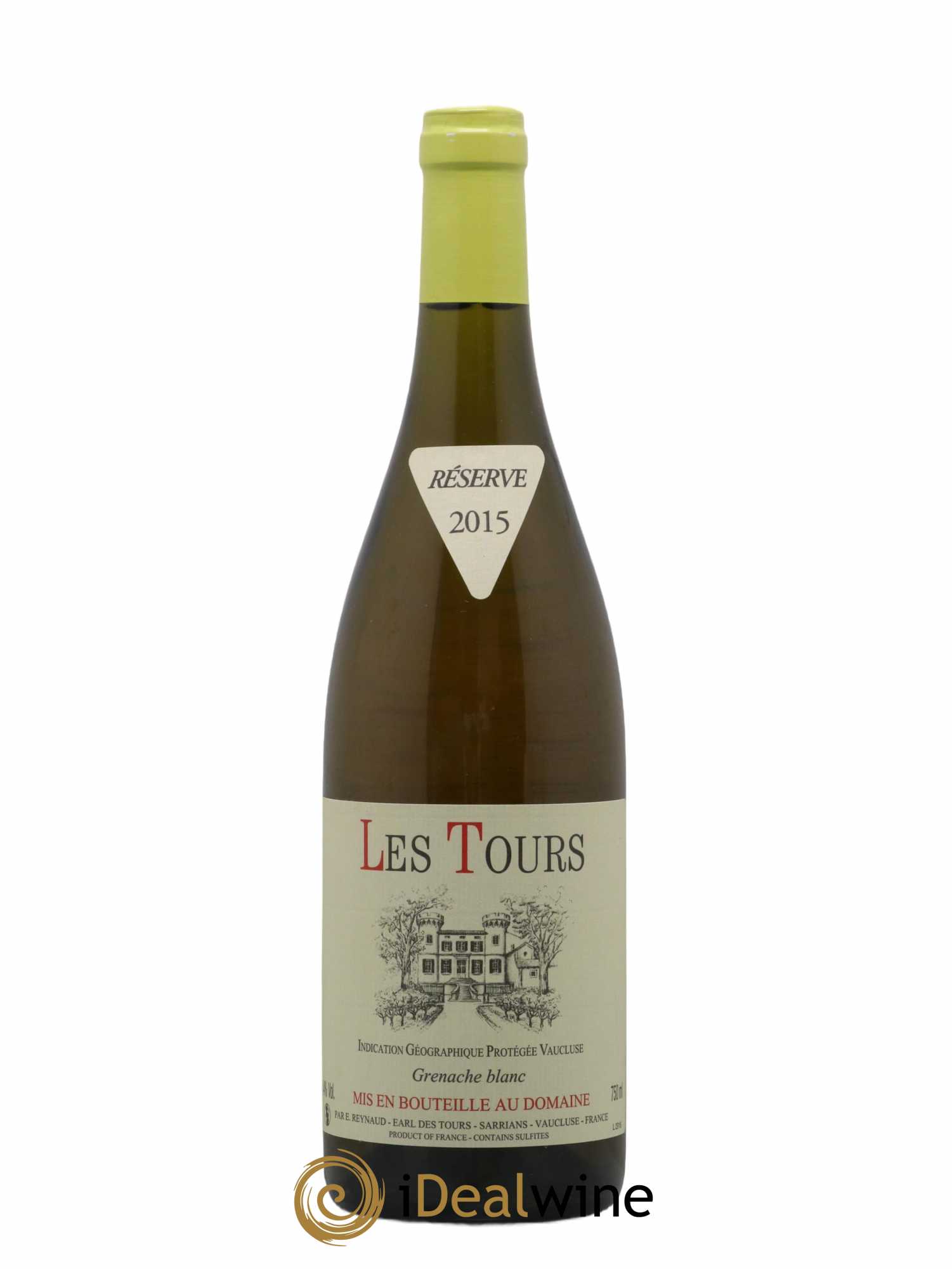 Vaucluse (Vin de Pays de Vaucluse) Les Tours Grenache Blanc Emmanuel Reynaud 2015 - Lot de 1 bouteille - 0