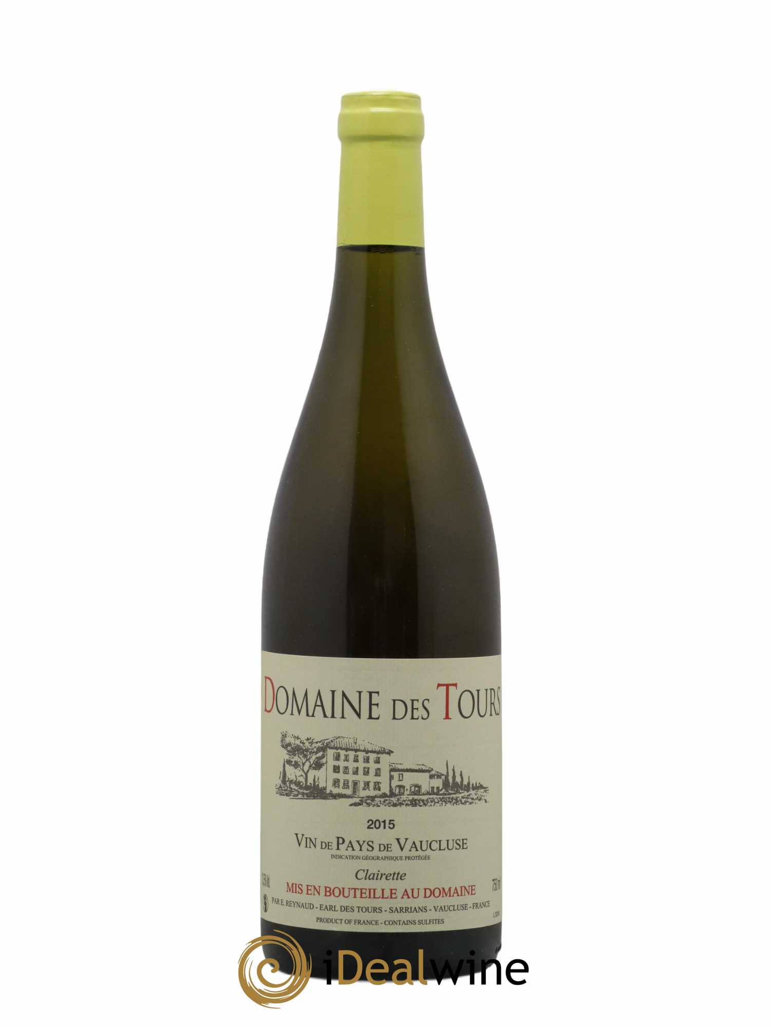 Vaucluse (Vin de Pays de Vaucluse) Domaine des Tours Emmanuel Reynaud Clairette 2015 - Lot de 1 bouteille - 0