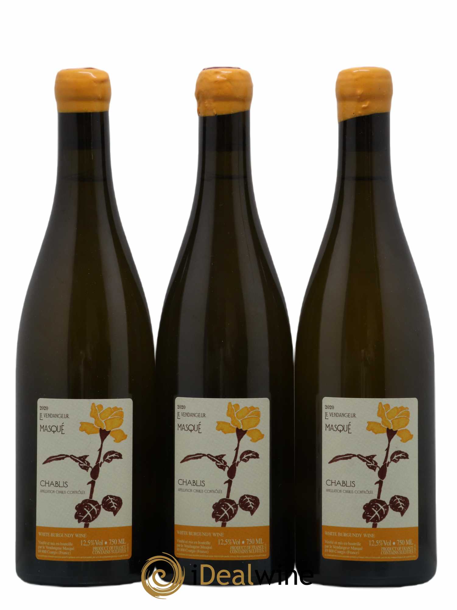 Chablis Le Vendangeur Masqué 2020 - Lot de 3 bouteilles - 0