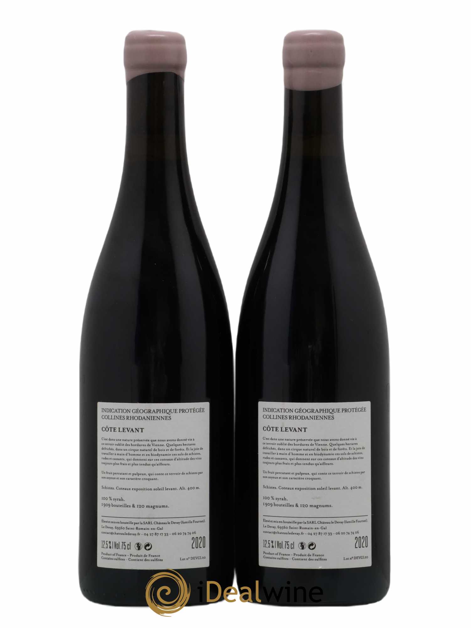 Collines Rhodaniennes Le Devay - Côte Levant 2020 - Lot de 2 bouteilles - 1