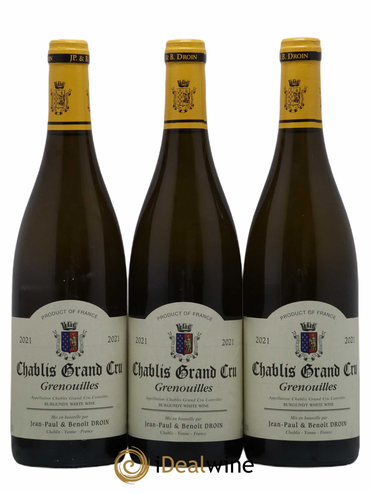 Chablis Grand Cru Grenouilles Jean-Paul & Benoît Droin (Domaine) 2021 - Lot de 3 bouteilles - 0