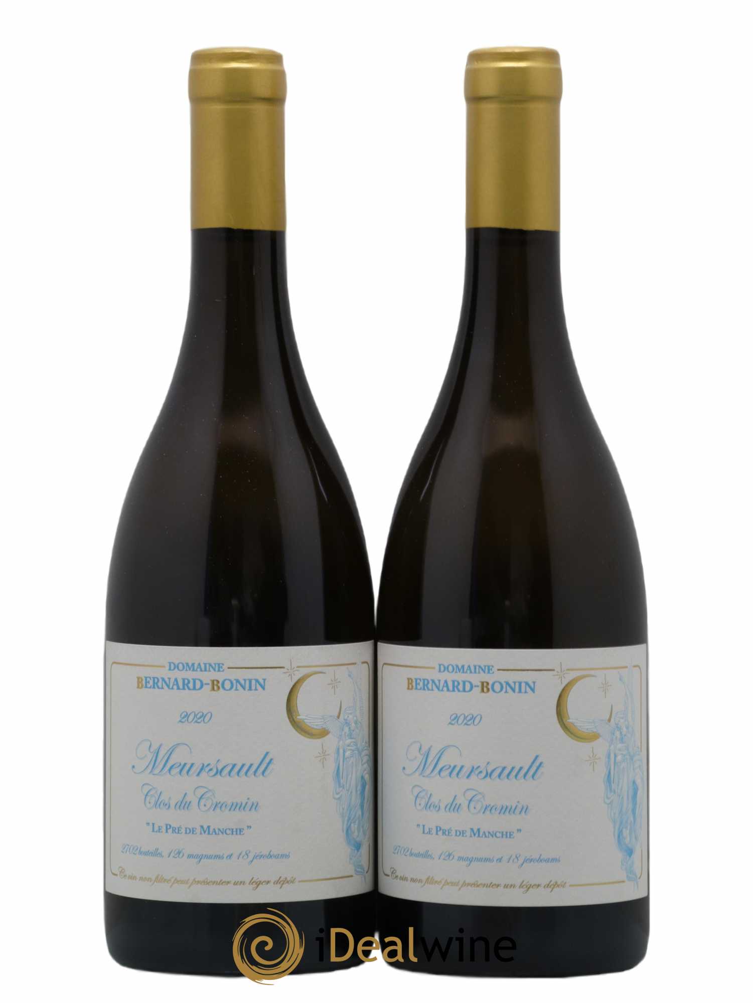 Meursault Clos du Cromin Bernard Bonin Le Pré de Manche 2020 - Lotto di 2 bottiglie - 0