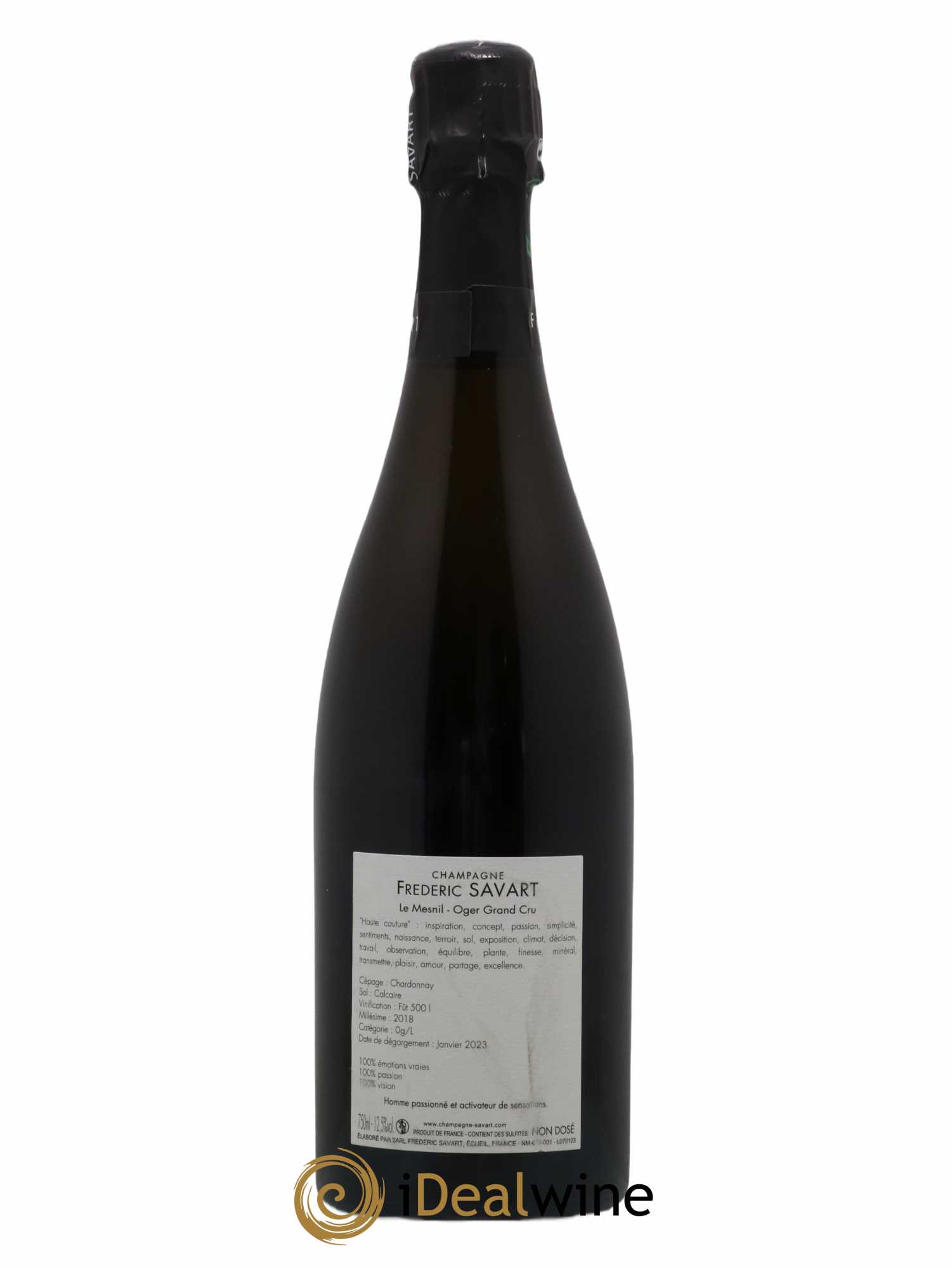 Haute Couture Le Mesnil sur Oger Extra-Brut Savart Grand Cru  2018 - Lot de 1 bouteille - 1